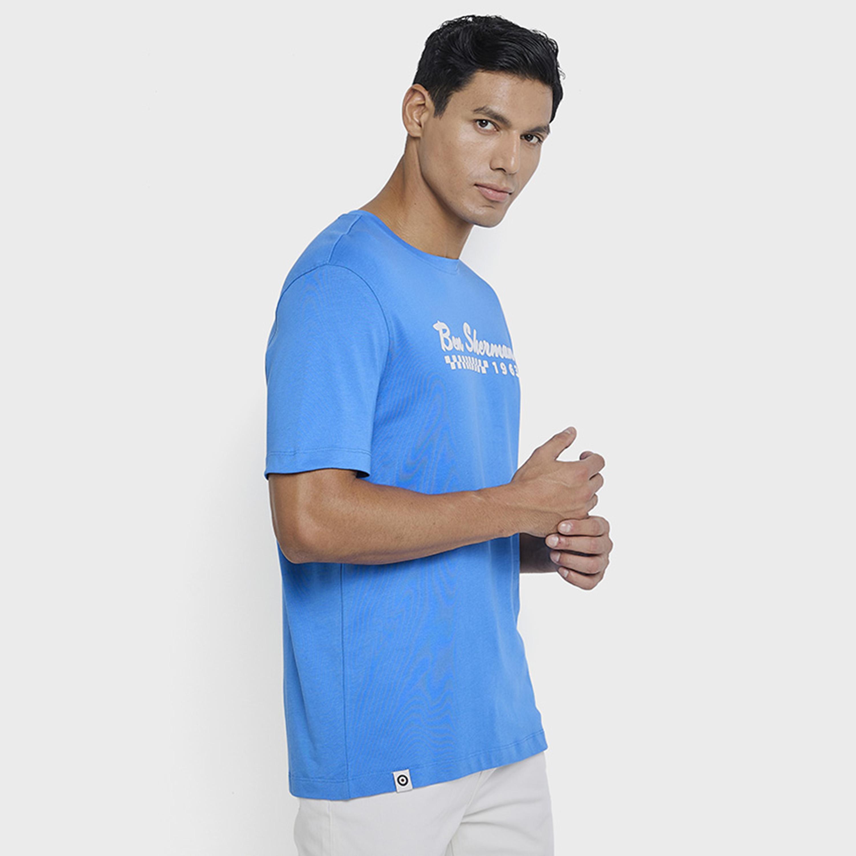 BEN SHERMAN Text-Print Crew Neck Short Sleeves Men's T-Shirt-men-clothing-tshirtsandpolos-tshirts-image-6