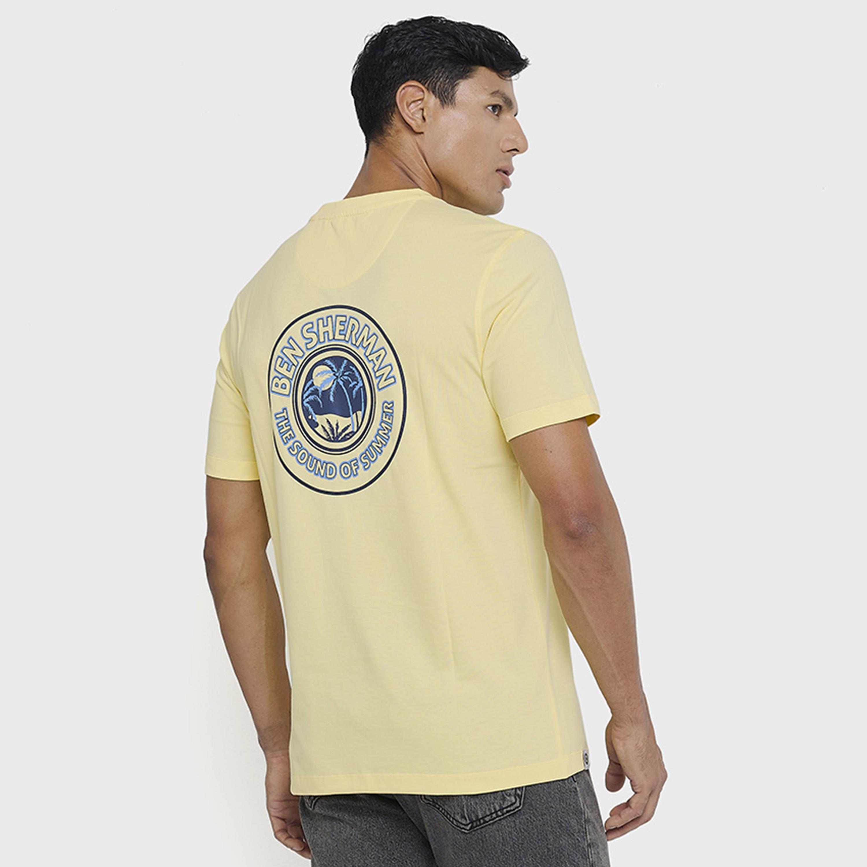 تيشيرت رجالي بياقة دائرية وأكمام قصيرة مطبوع برسومات جرافيكية من بن شيرمان-men-clothing-tshirtsandpolos-tshirts-image-8