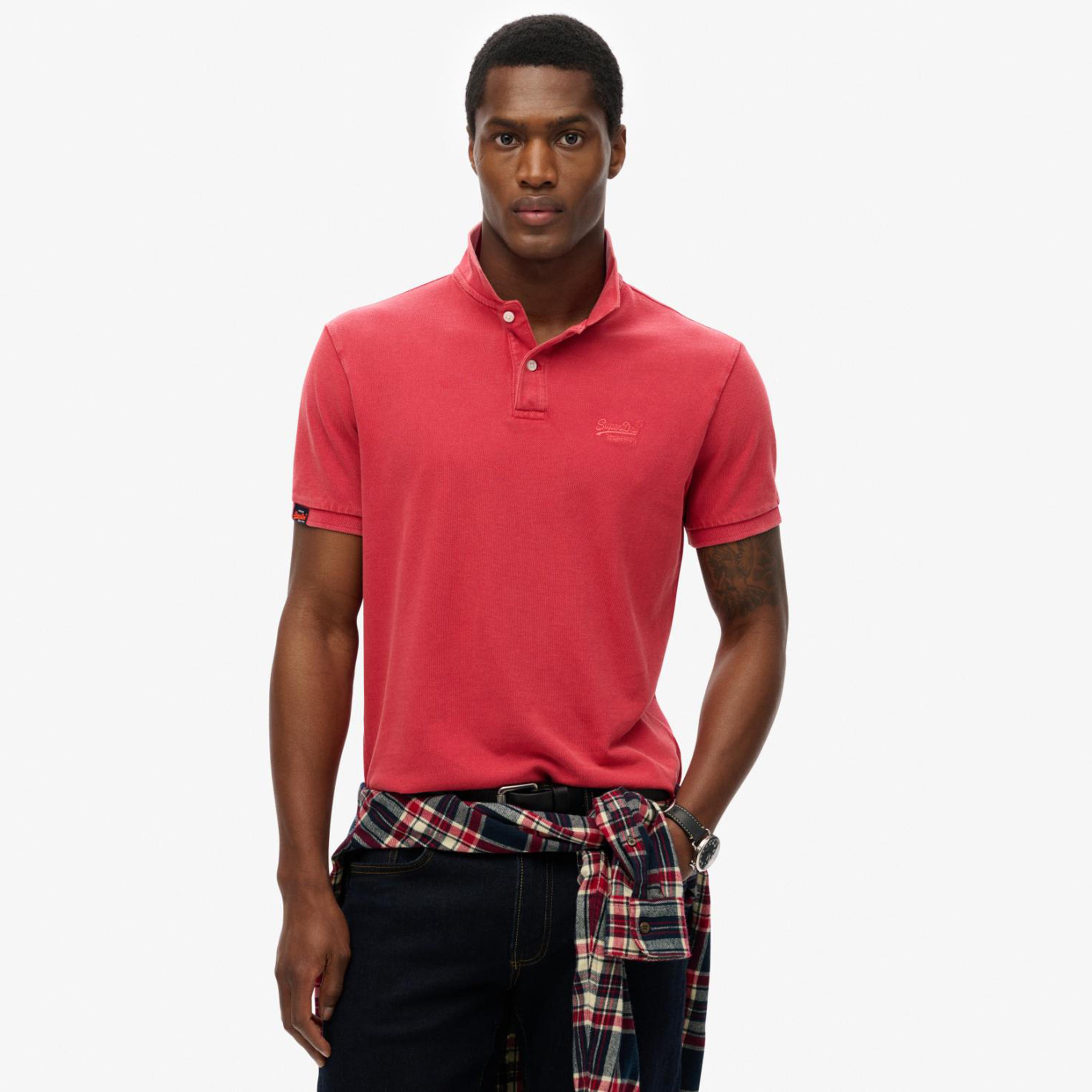Superdry Plain Collared Short Sleeves Men's Polo T-Shirt-men-clothing-tshirtsandpolos-polos-image-1