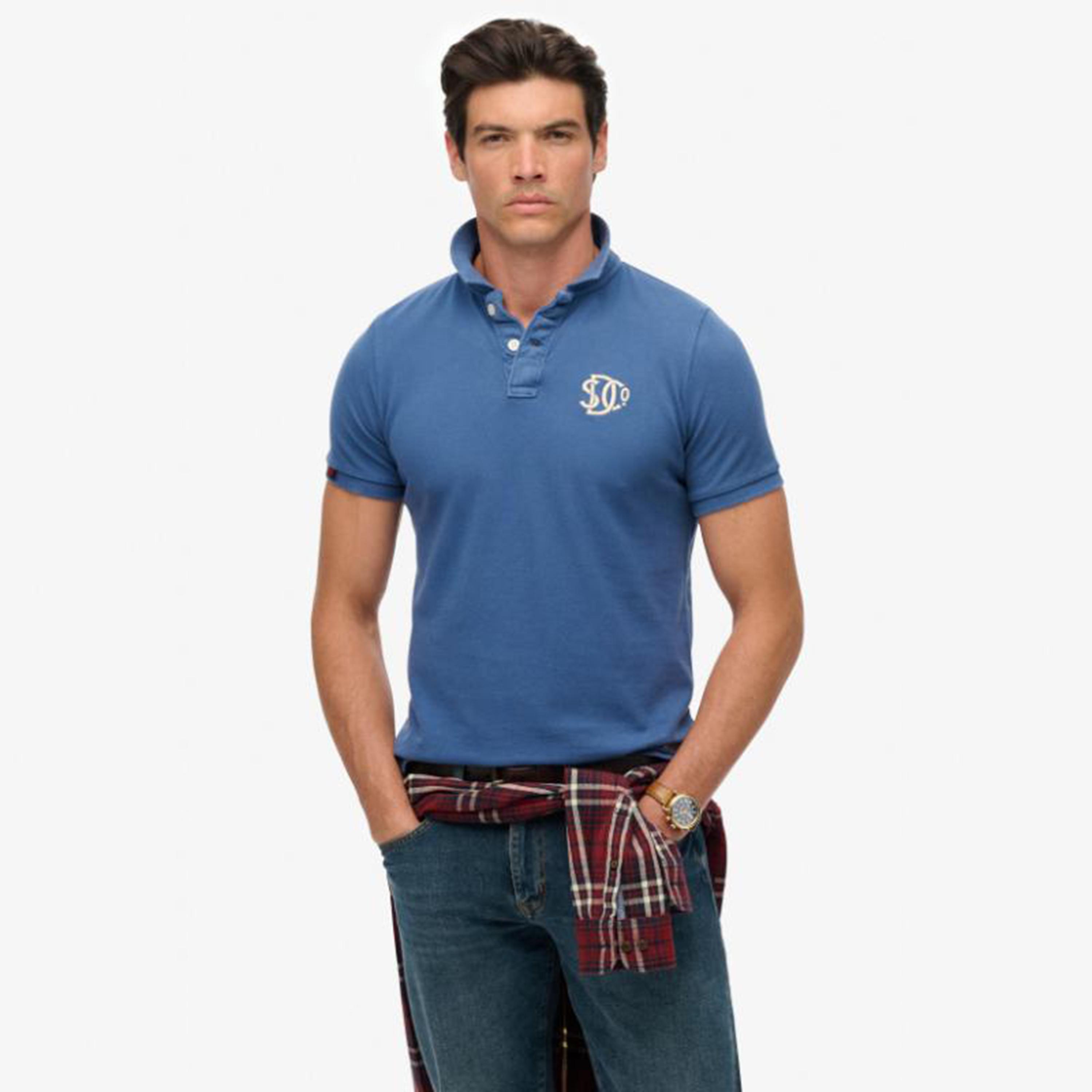 Superdry Plain Collared Short Sleeves Men's Polo T-Shirt-men-clothing-tshirtsandpolos-polos-image-1