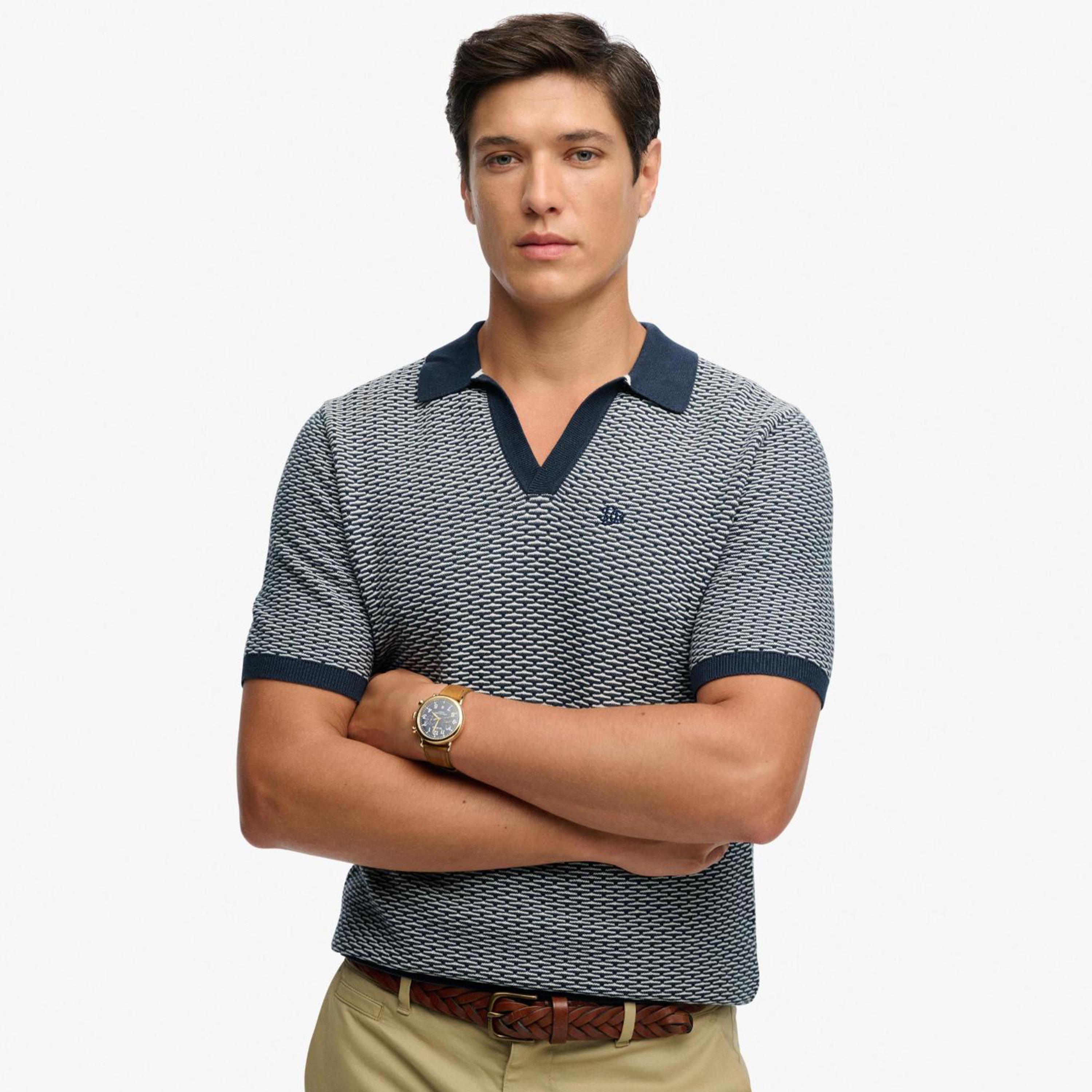 تيشيرت بولو رجالي محبوك بأكمام قصيرة وياقة جوني من سوبردراي-men-clothing-tshirtsandpolos-polos-image-4