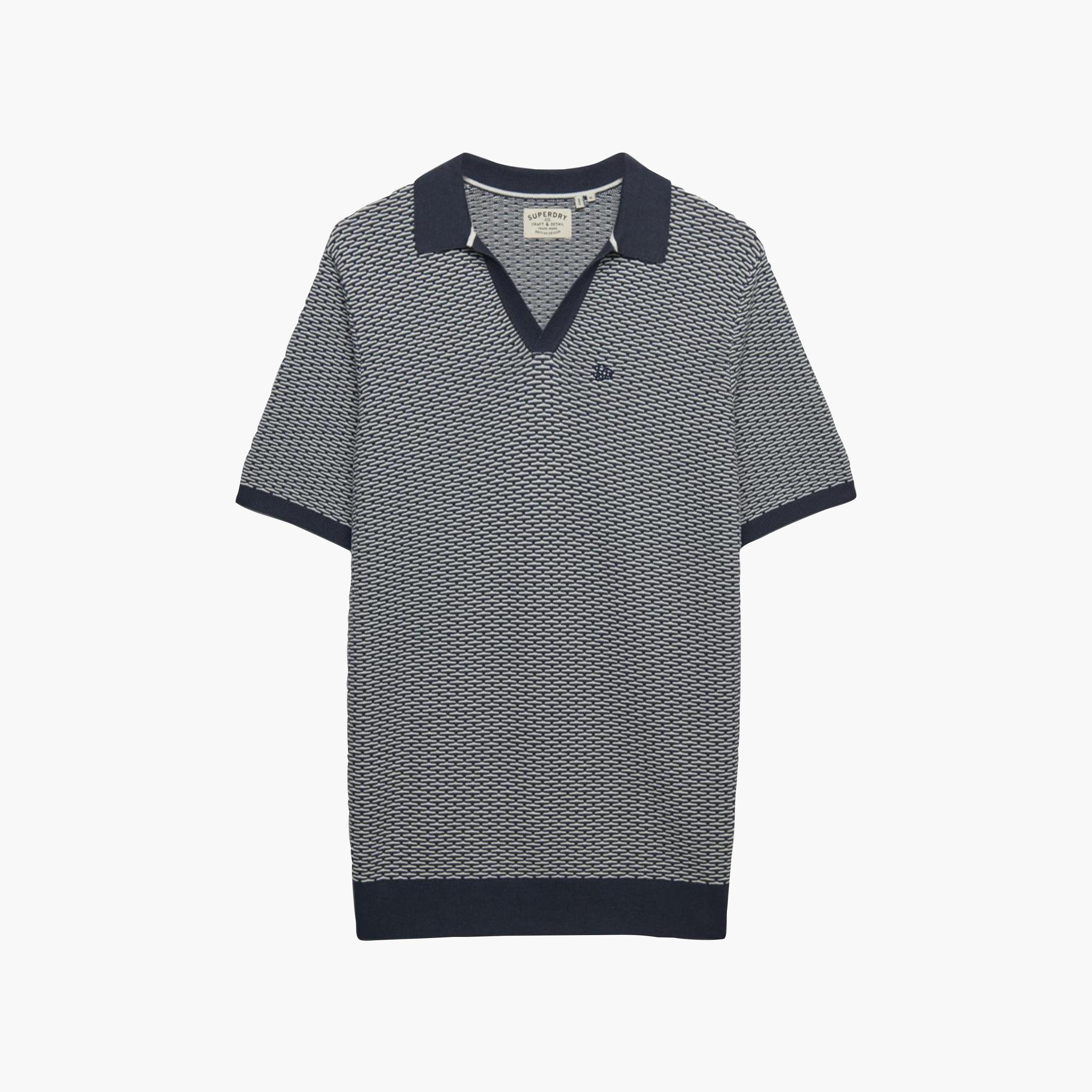تيشيرت بولو رجالي محبوك بأكمام قصيرة وياقة جوني من سوبردراي-men-clothing-tshirtsandpolos-polos-image-5