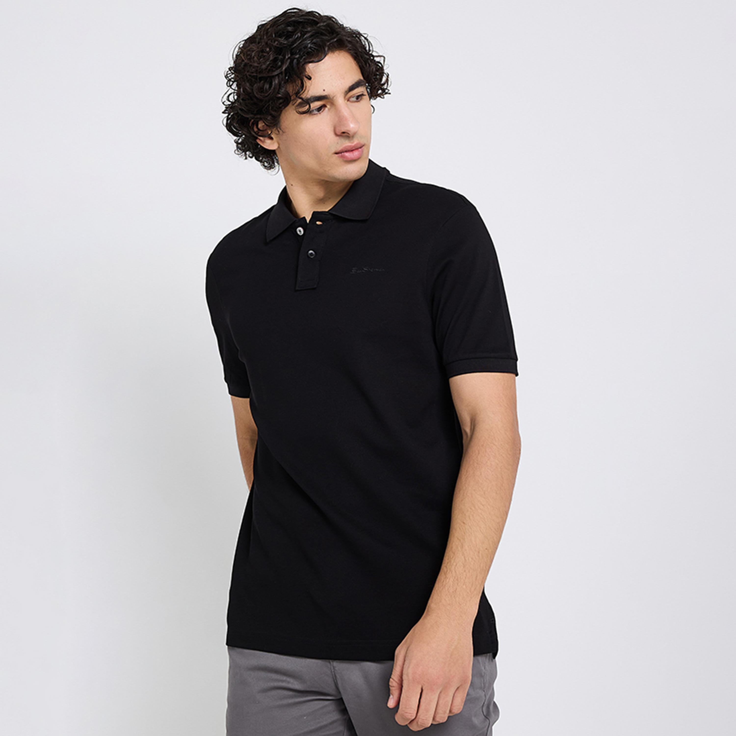 تيشيرت بولو رجالي سادة بياقة وأكمام قصيرة من بن شيرمان-men-clothing-tshirtsandpolos-polos-image-5
