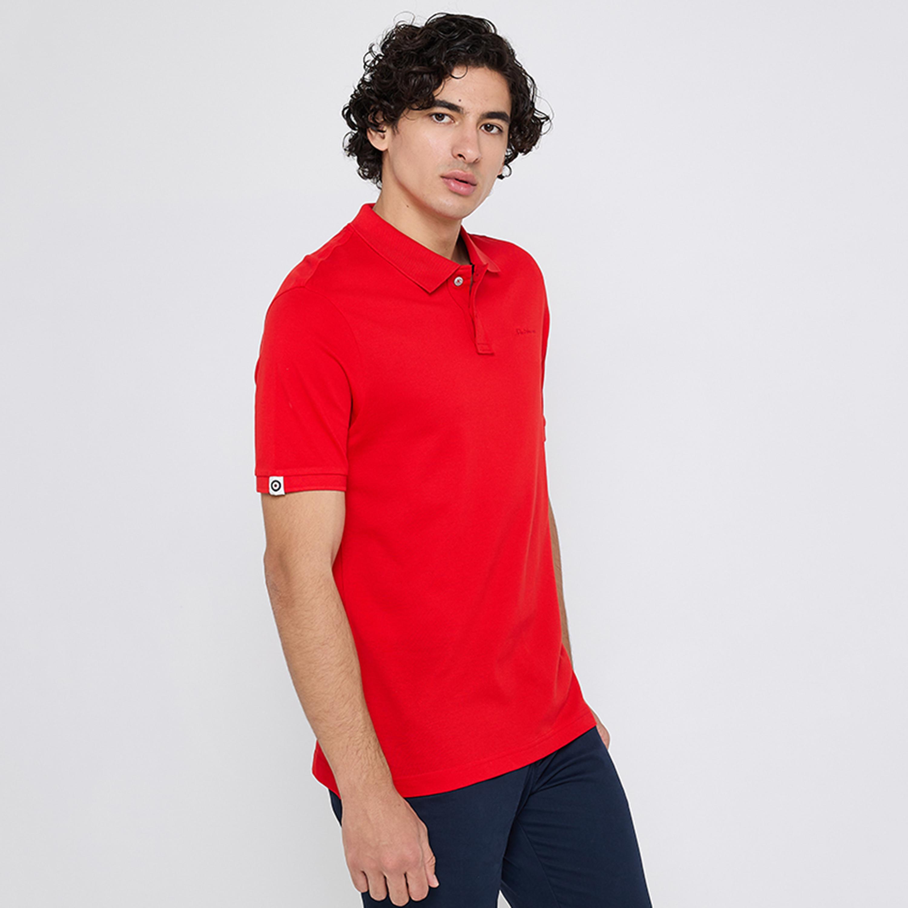 BEN SHERMAN Plain Collared Short Sleeves Men's Polo T-Shirt-men-clothing-tshirtsandpolos-polos-image-5