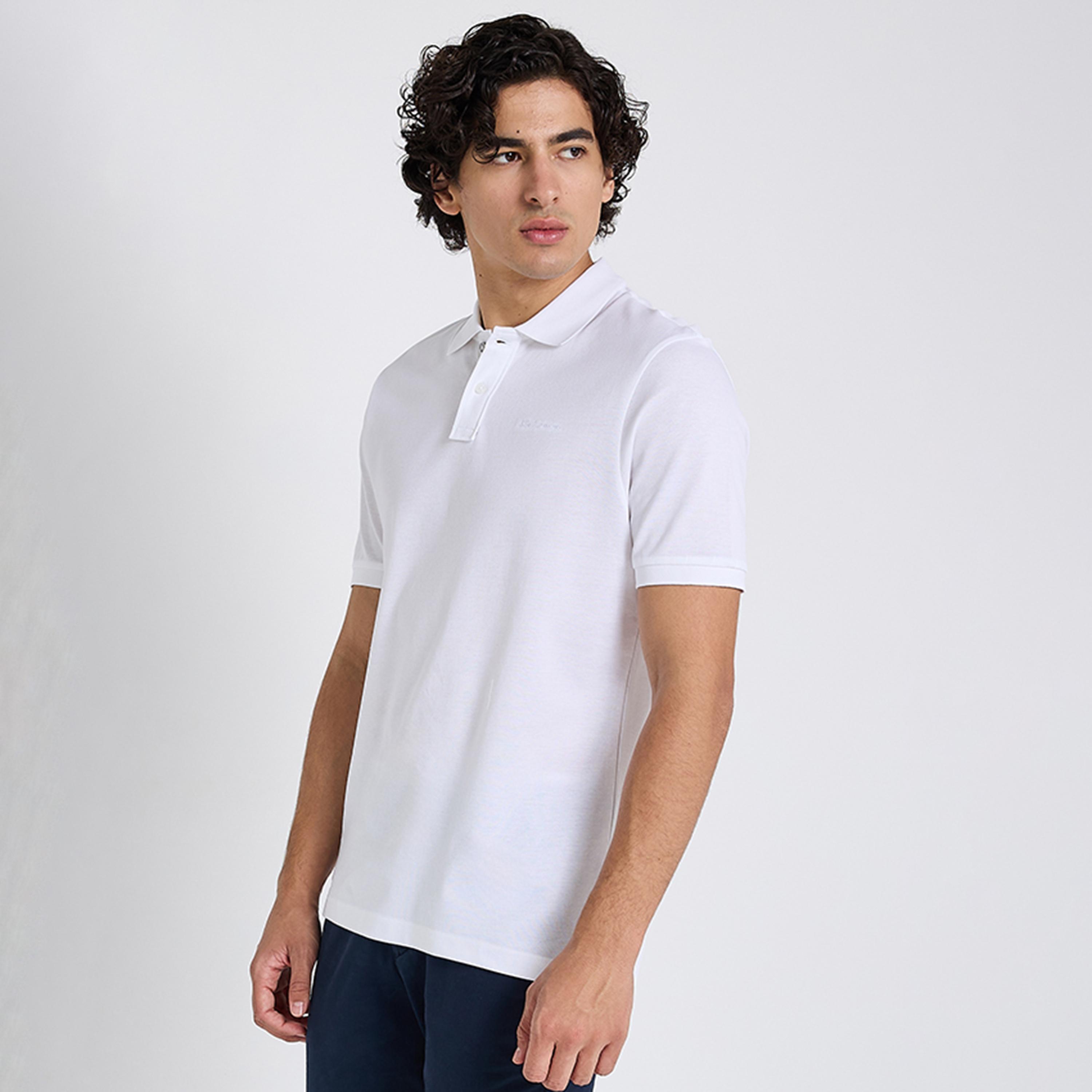 تيشيرت بولو رجالي سادة بياقة وأكمام قصيرة من بن شيرمان-men-clothing-tshirtsandpolos-polos-image-3