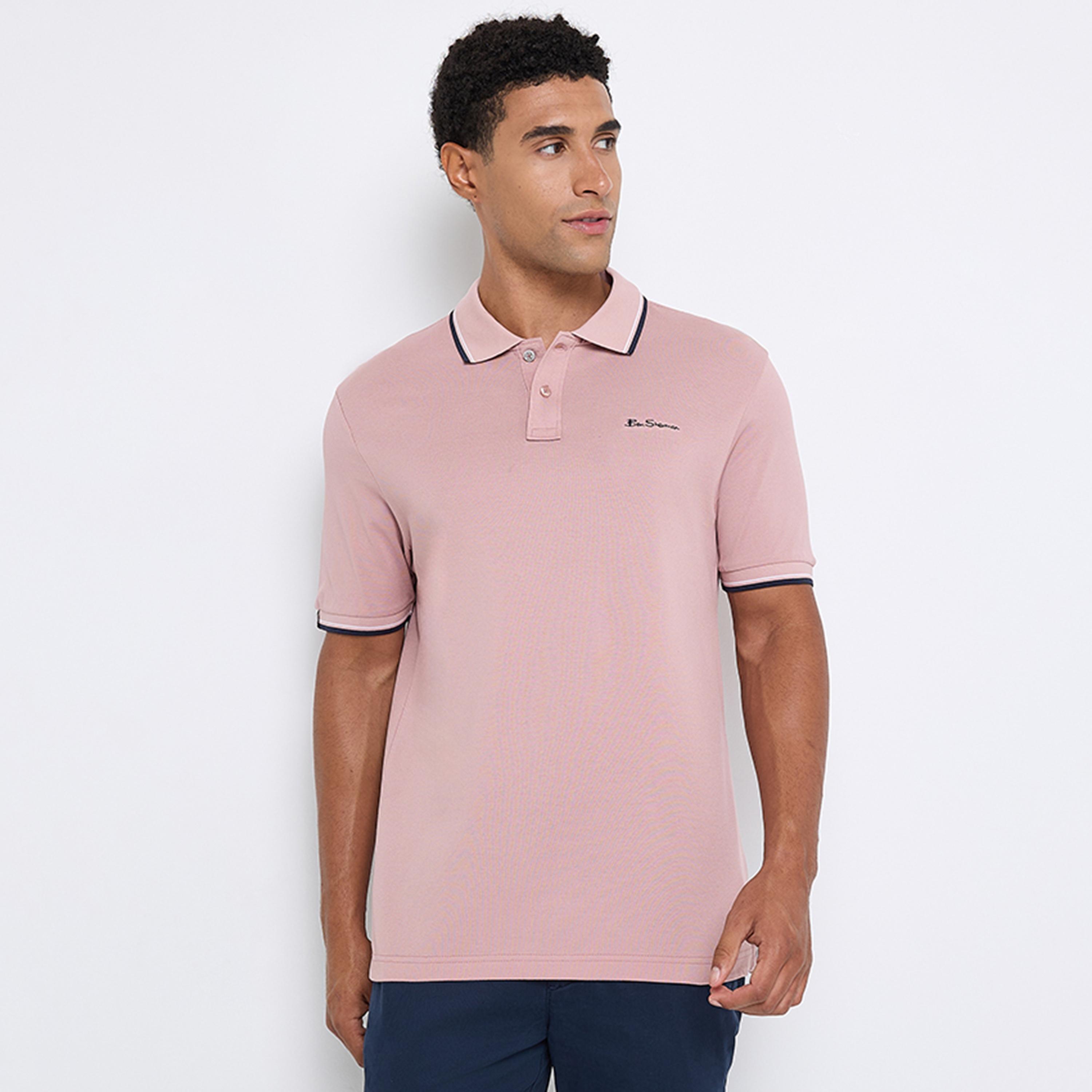 Ben Sherman Plain Collared Short Sleeves Men's Polo T-Shirt-men-clothing-tshirtsandpolos-polos-image-1