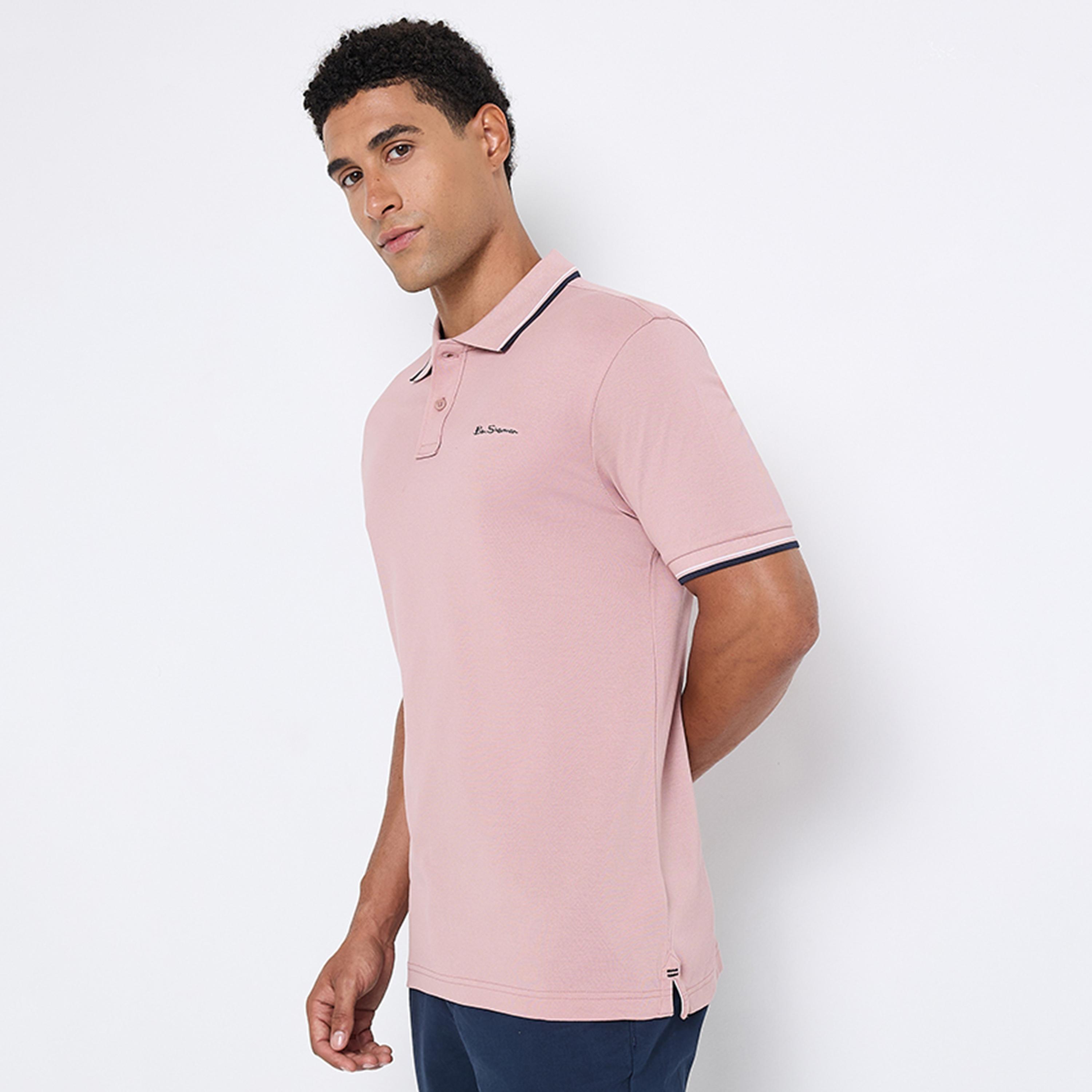Ben Sherman Plain Collared Short Sleeves Men's Polo T-Shirt-men-clothing-tshirtsandpolos-polos-image-3