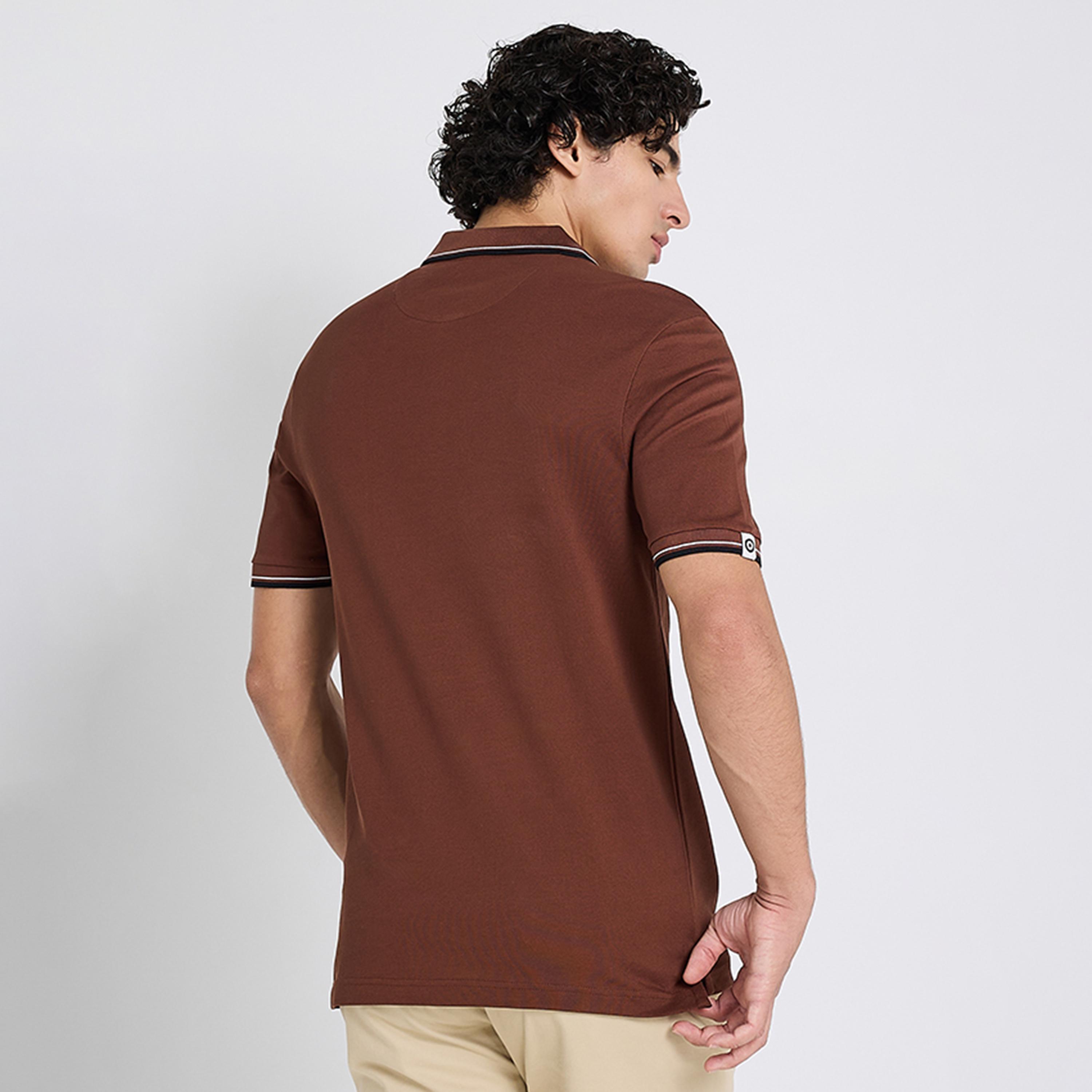 تيشيرت بولو رجالي سادة بياقة وأكمام قصيرة من بن شيرمان-men-clothing-tshirtsandpolos-polos-image-4