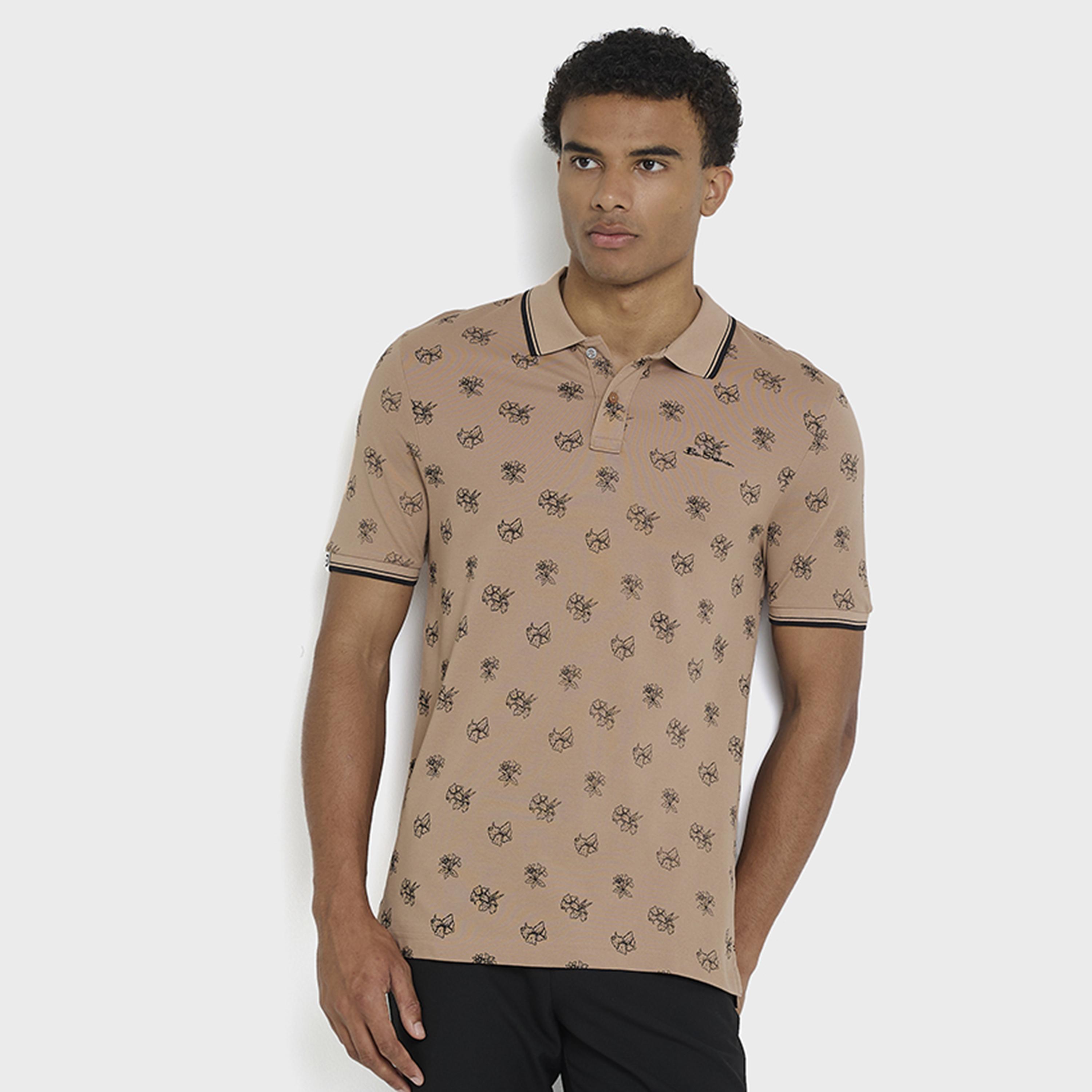 BEN SHERMAN Printed Collared Short Sleeves Men's Polo T-Shirt-men-clothing-tshirtsandpolos-polos-image-1