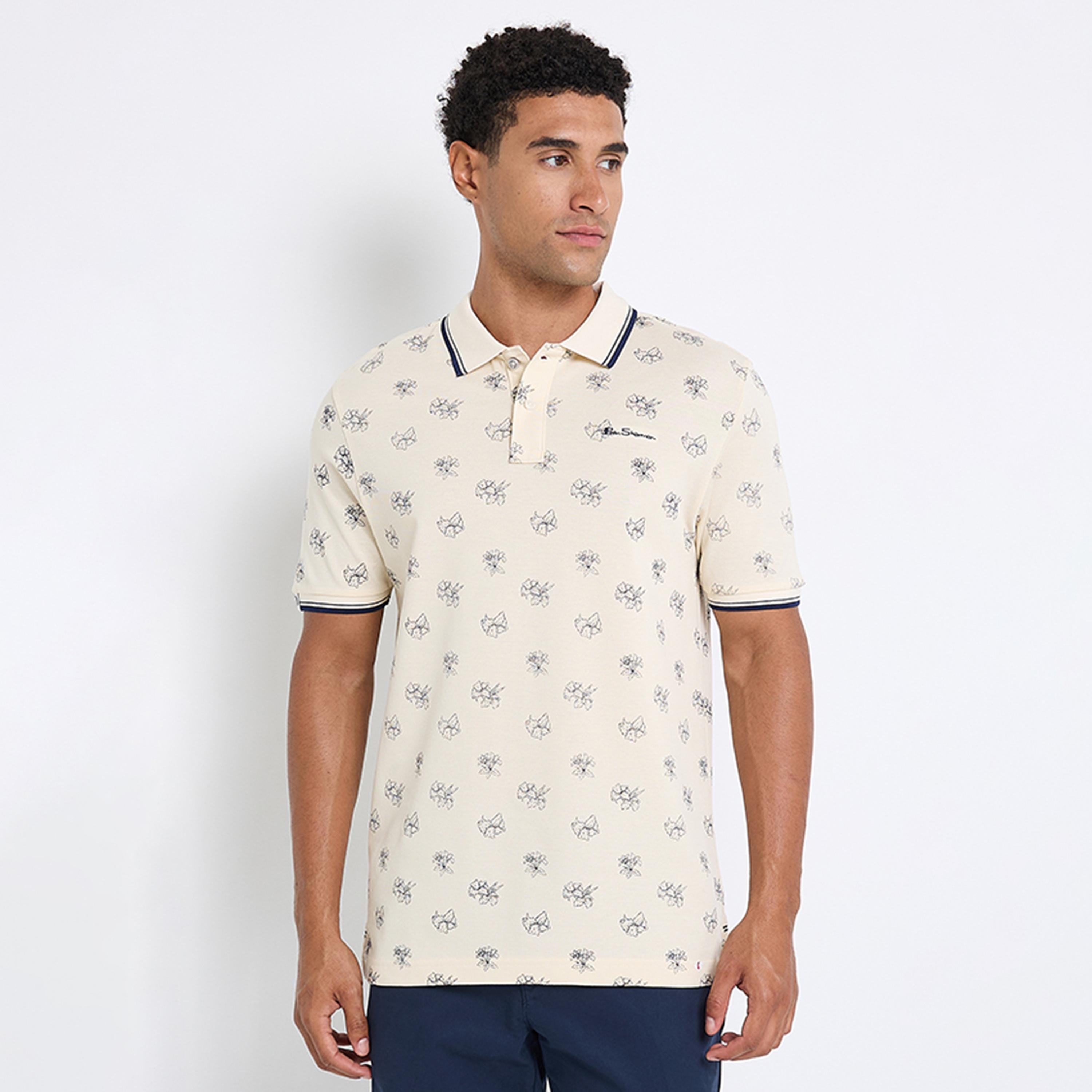 BEN SHERMAN Printed Collared Short Sleeves Men's Polo T-Shirt-men-clothing-tshirtsandpolos-polos-image-5