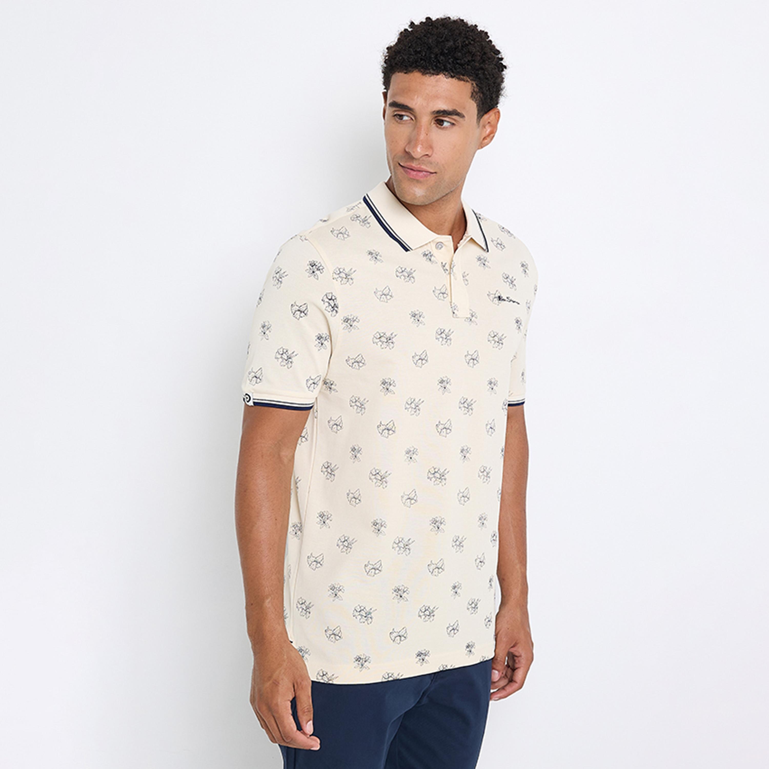 BEN SHERMAN Printed Collared Short Sleeves Men's Polo T-Shirt-men-clothing-tshirtsandpolos-polos-image-6