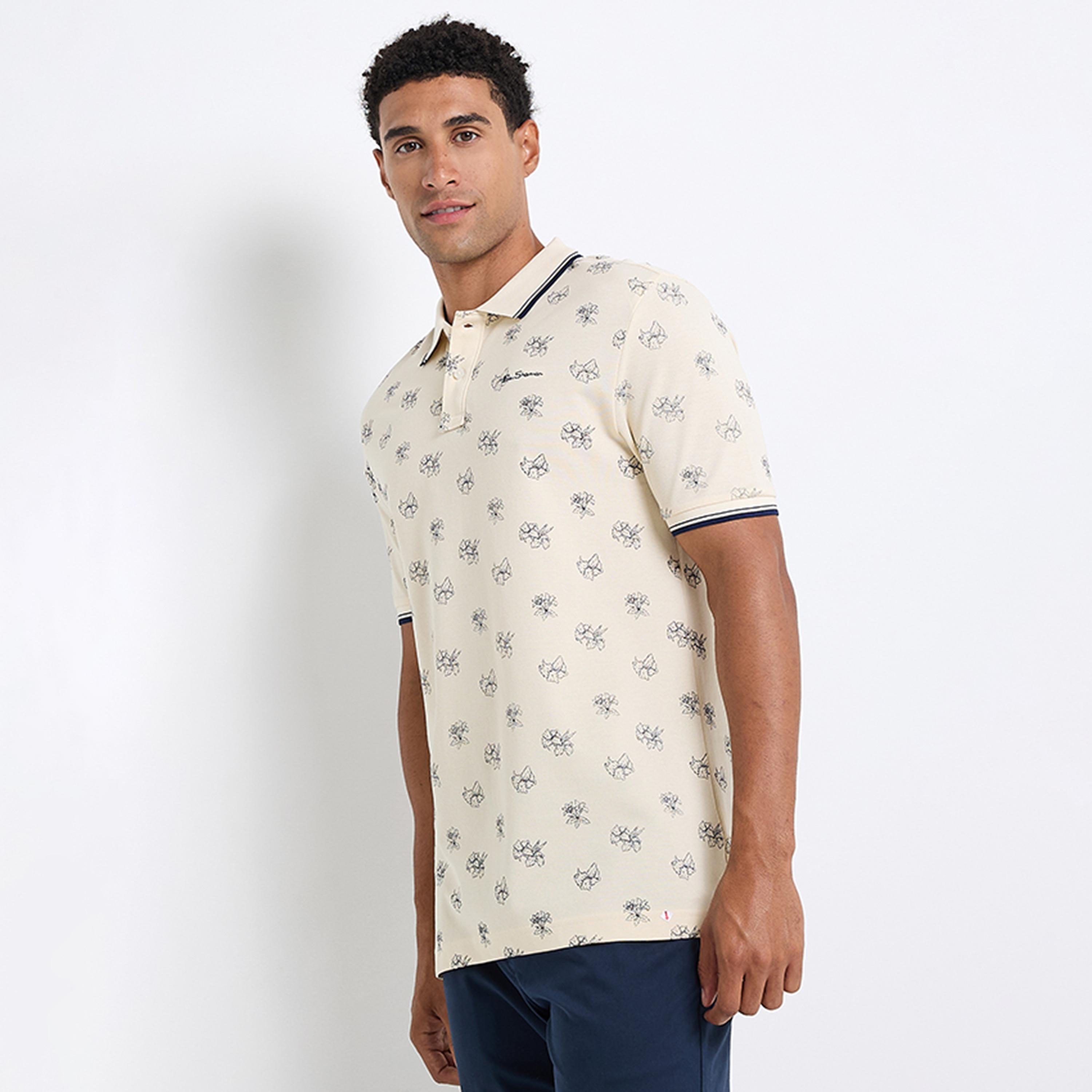 BEN SHERMAN Printed Collared Short Sleeves Men's Polo T-Shirt-men-clothing-tshirtsandpolos-polos-image-7
