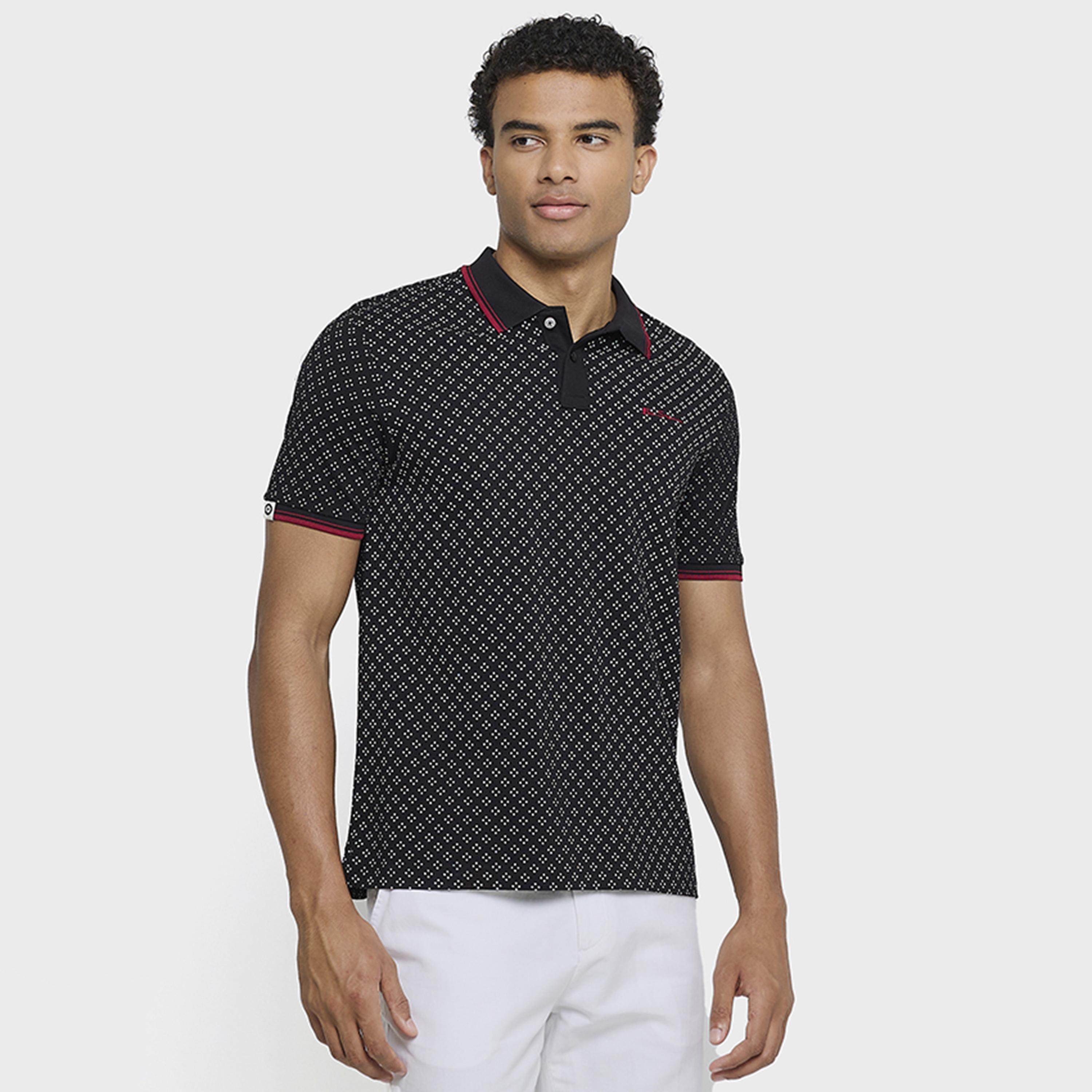BEN SHERMAN All-Over Printed Collared Short Sleeves Men's Polo T-Shirt-men-clothing-tshirtsandpolos-polos-image-1
