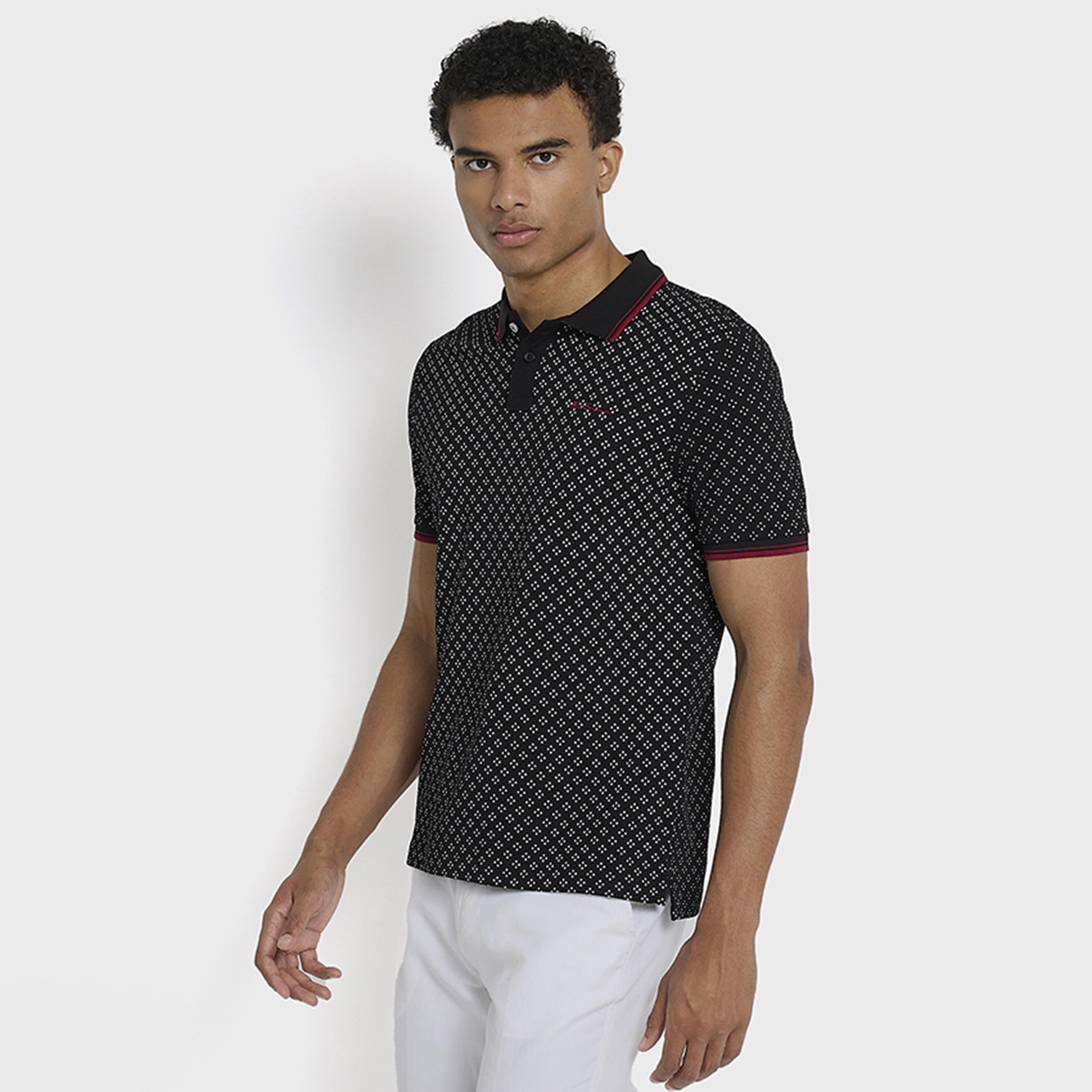 BEN SHERMAN All-Over Printed Collared Short Sleeves Men's Polo T-Shirt-men-clothing-tshirtsandpolos-polos-image-3