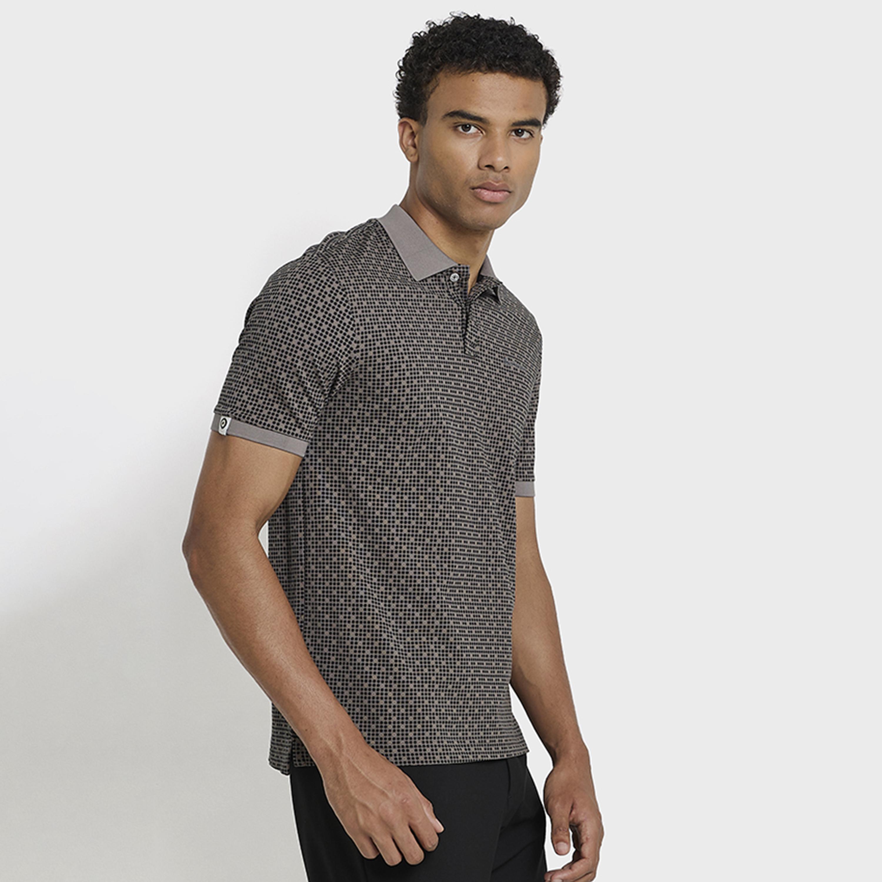 تيشيرت بولو رجالي مطبوع بالكامل بياقة وأكمام قصيرة من بن شيرمان-men-clothing-tshirtsandpolos-polos-image-2
