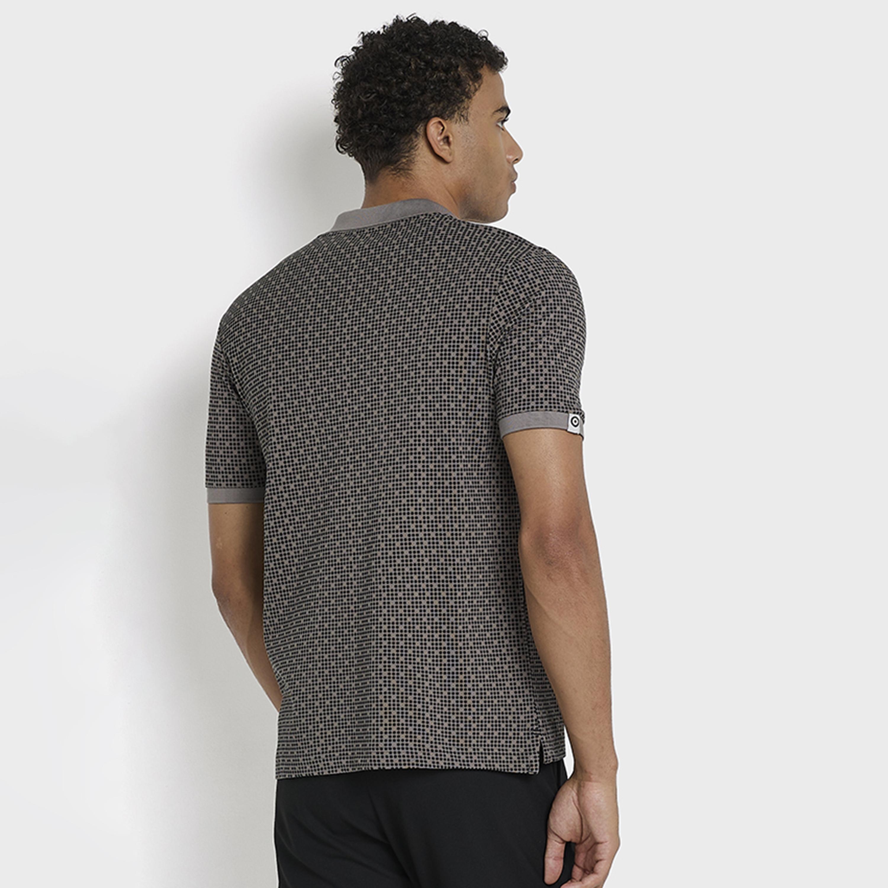 تيشيرت بولو رجالي مطبوع بالكامل بياقة وأكمام قصيرة من بن شيرمان-men-clothing-tshirtsandpolos-polos-image-4