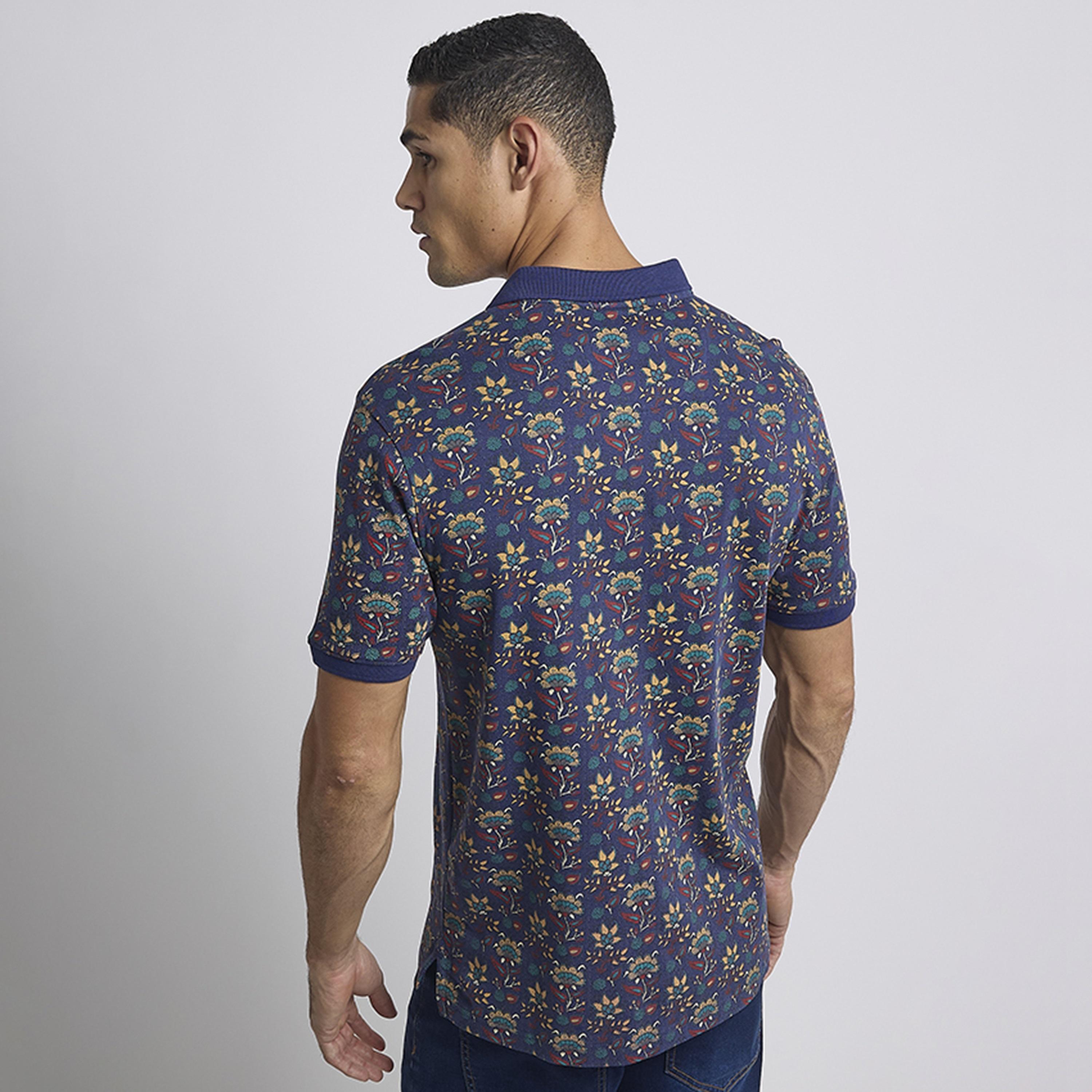 BEN SHERMAN Floral Print Collared Short Sleeves Men's Polo T-Shirt-men-clothing-tshirtsandpolos-polos-image-4