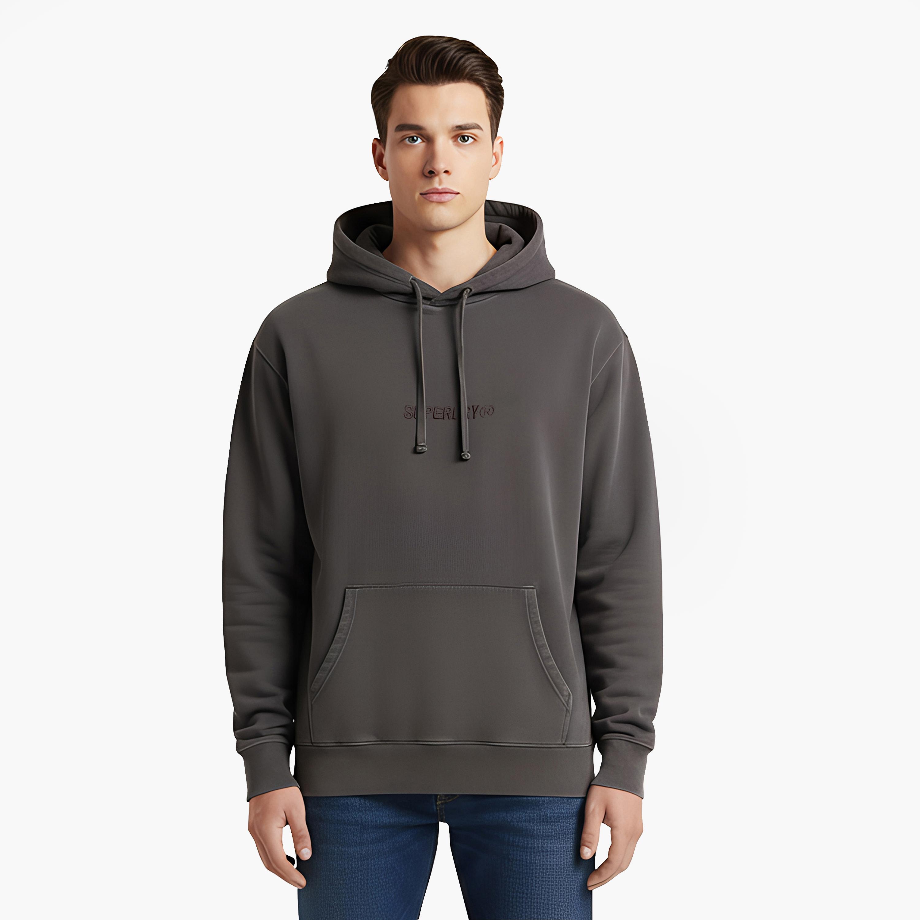 Superdry Plain Hooded Neck Long Sleeves Men's Hoodie-men-winterwear-hoodiesandsweatshirts-image-1