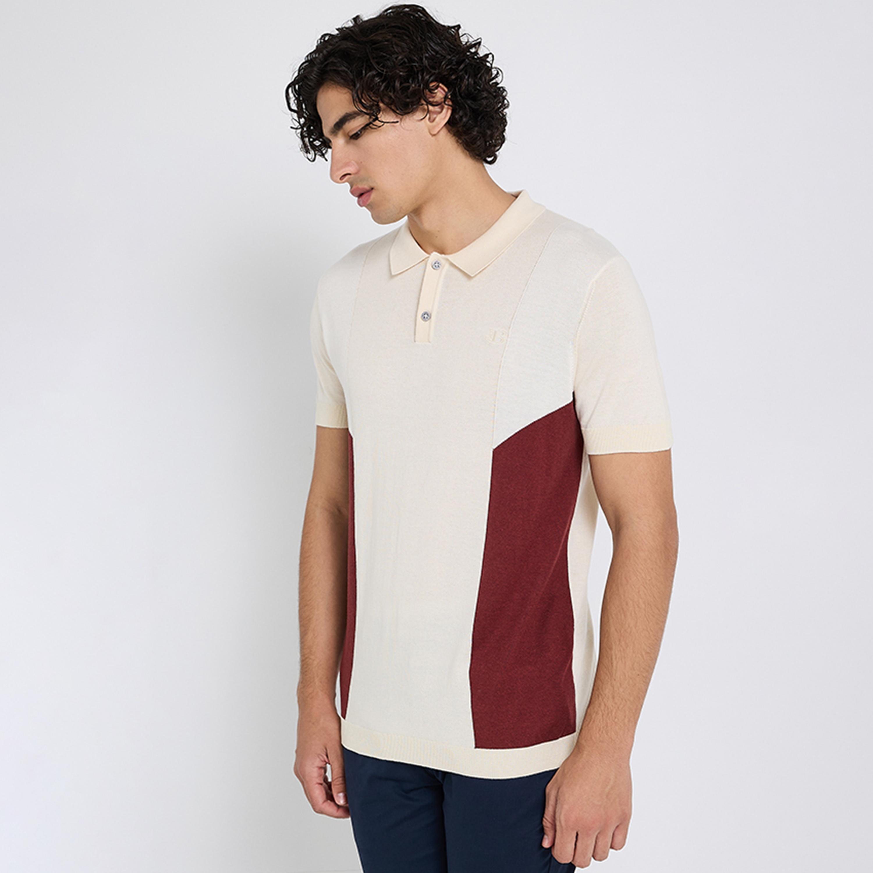 BEN SHERMAN Color-Block Collared Short Sleeves Men's Polo T-Shirt-men-clothing-tshirtsandpolos-polos-image-3