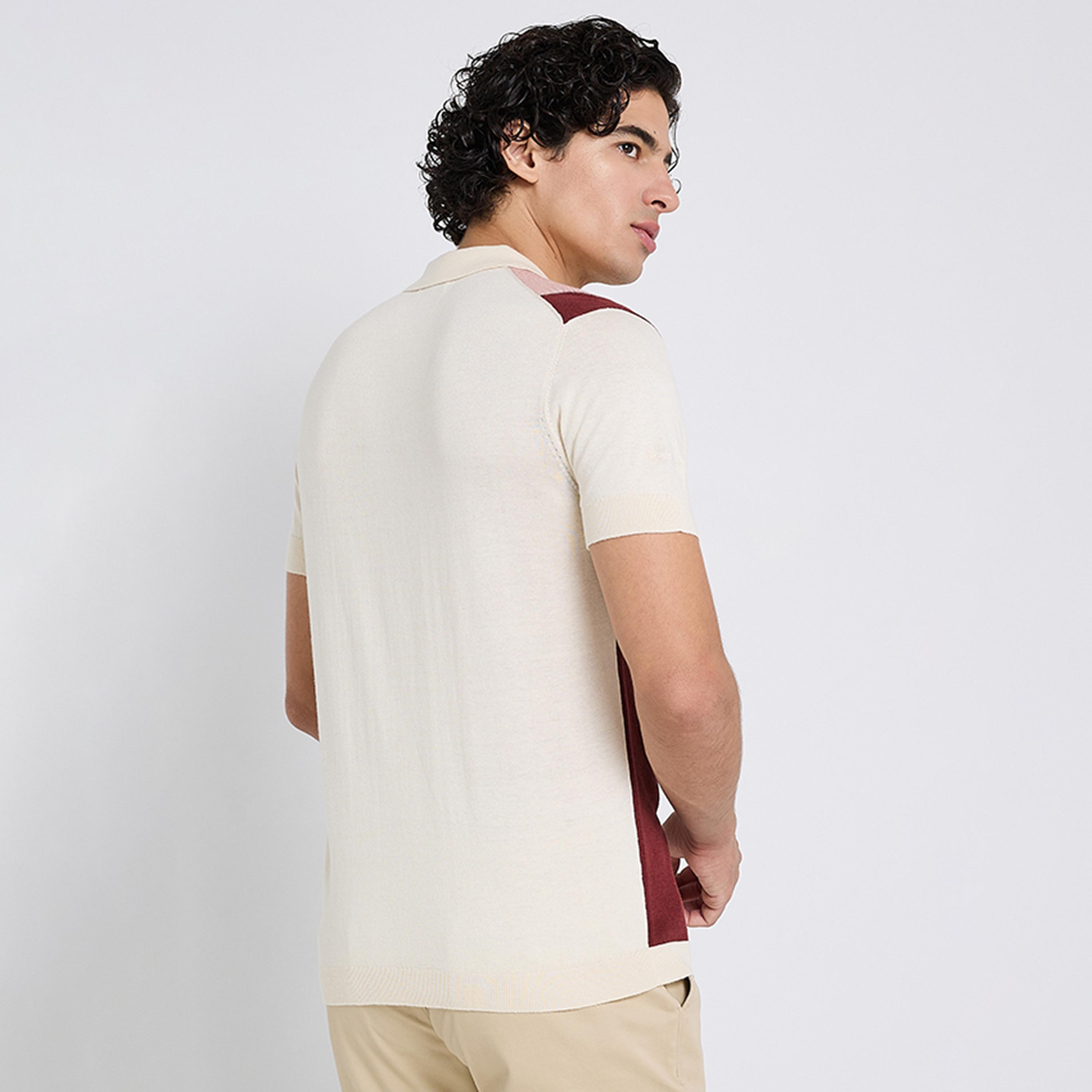 BEN SHERMAN Striped Collared Short Sleeves Men's Polo T-Shirt-men-clothing-tshirtsandpolos-polos-image-4
