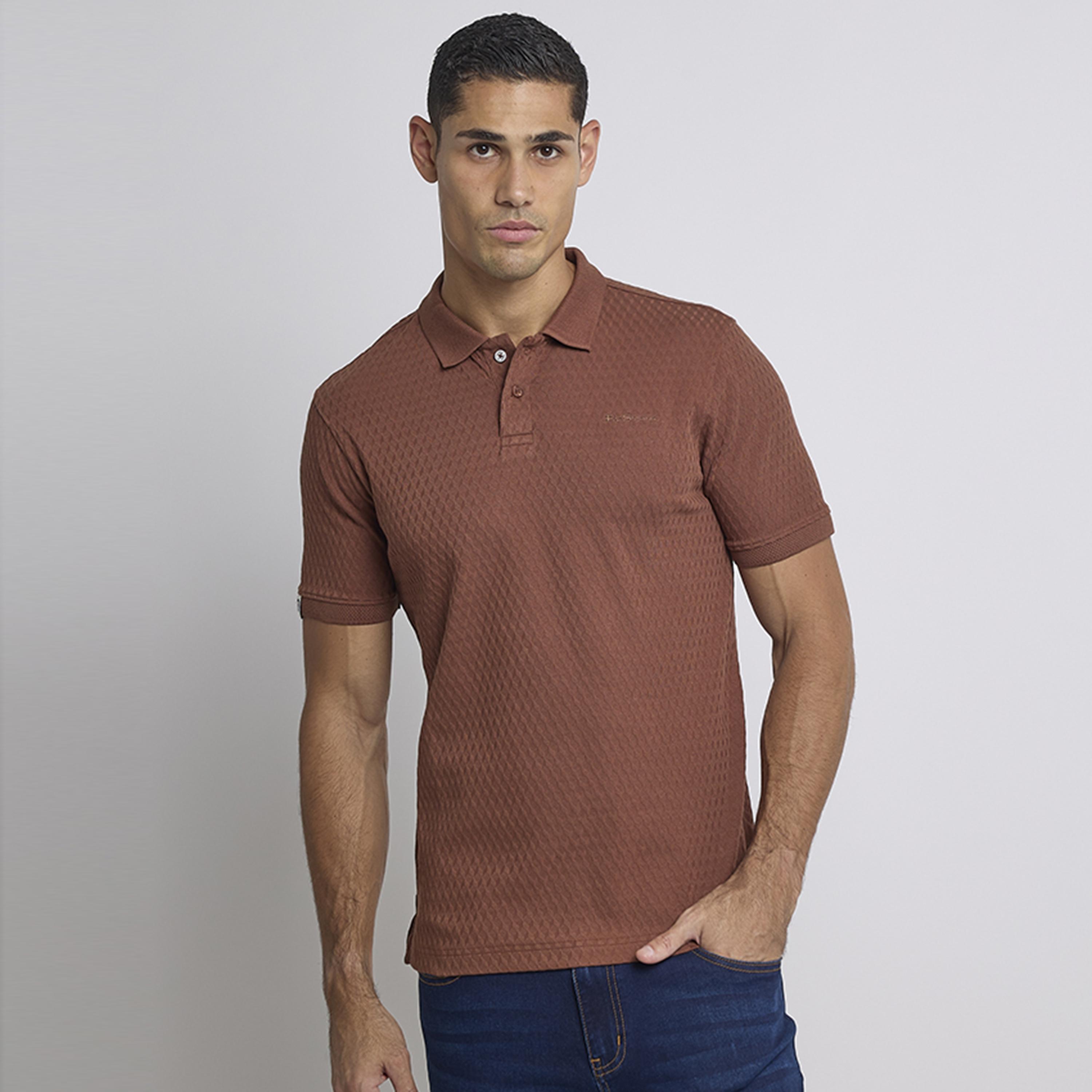 BEN SHERMAN Textured Collared Short Sleeves Men's Polo T-Shirt-men-clothing-tshirtsandpolos-polos-image-1