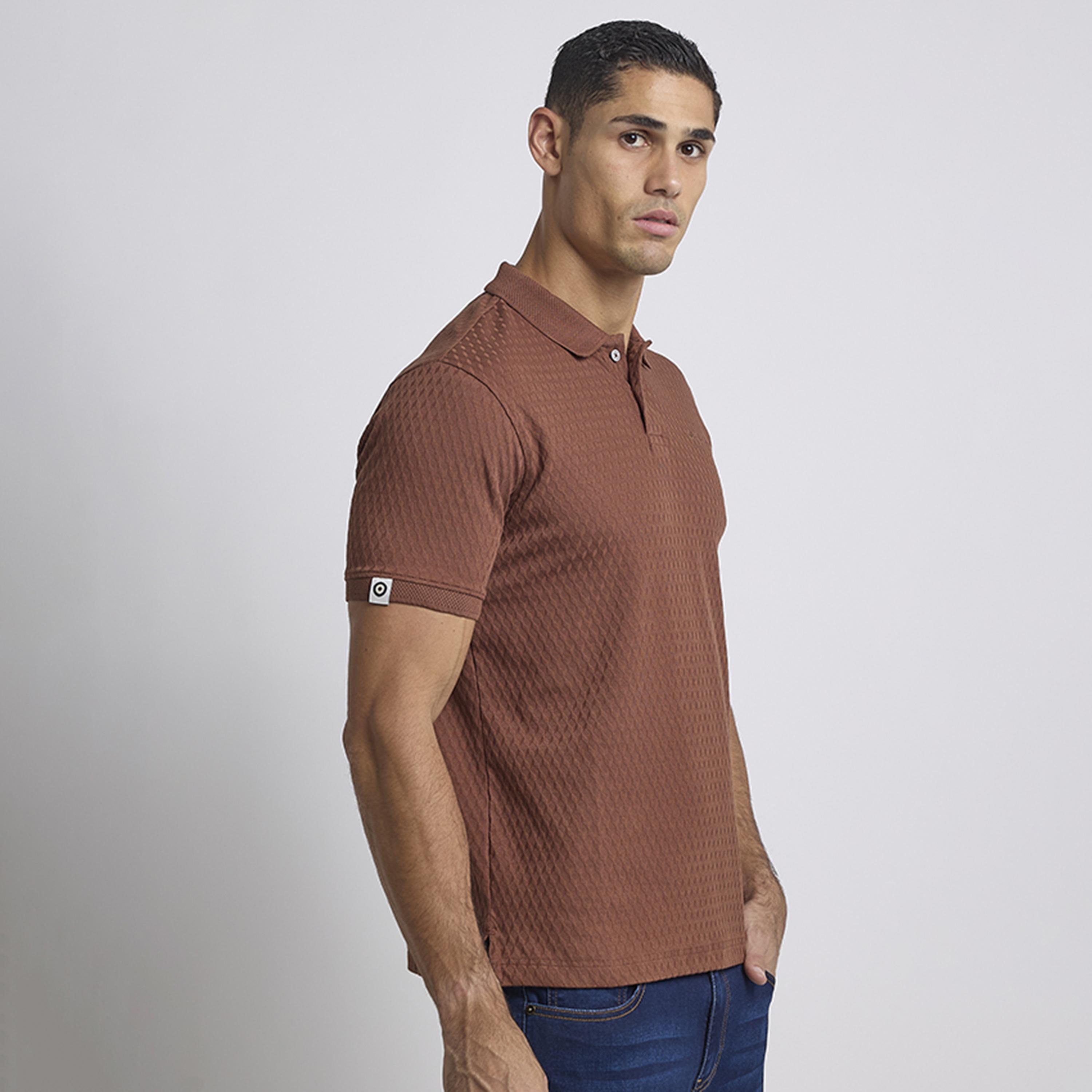 BEN SHERMAN Textured Collared Short Sleeves Men's Polo T-Shirt-men-clothing-tshirtsandpolos-polos-image-2