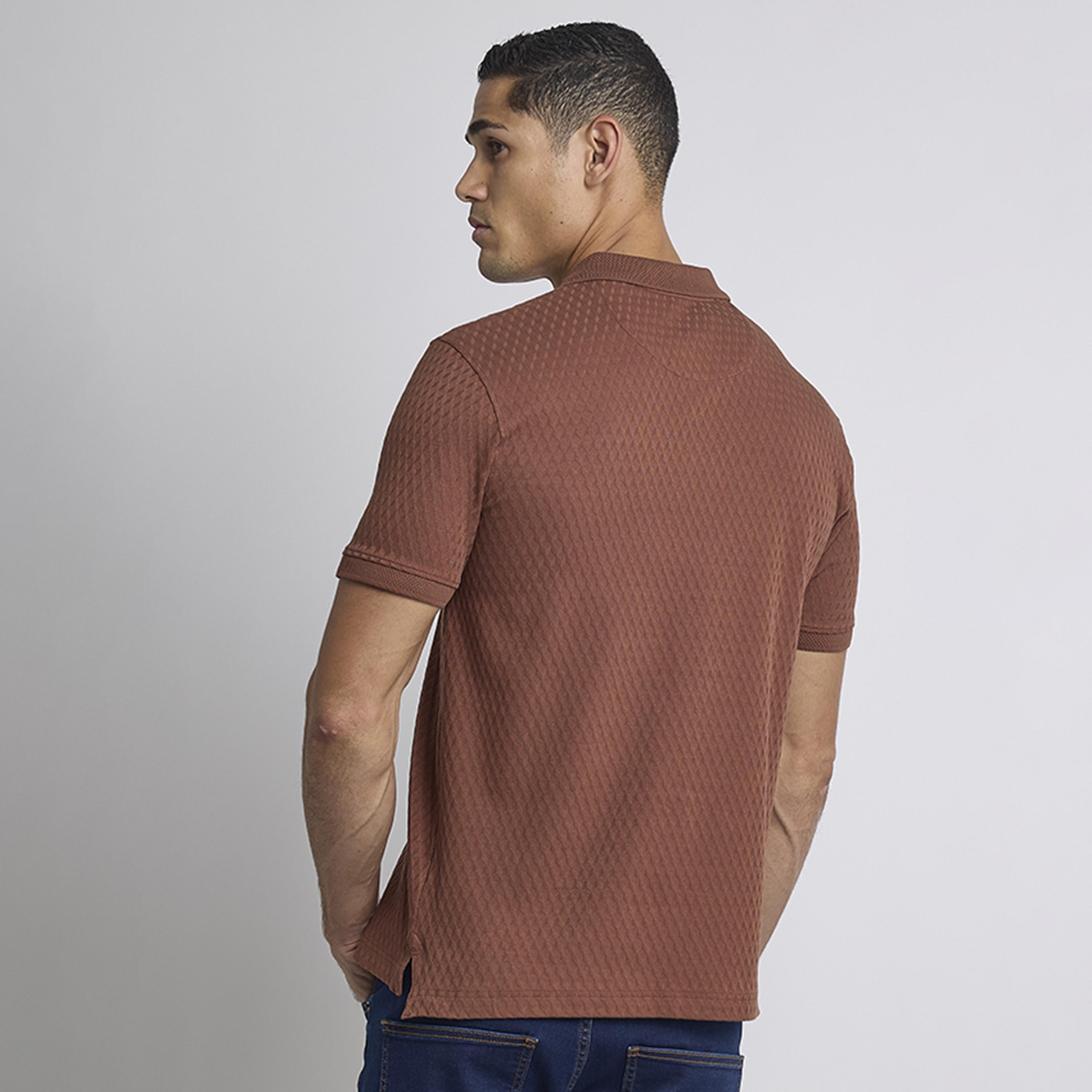 تيشيرت بولو رجالي منقوش بياقة وأكمام قصيرة من بن شيرمان-men-clothing-tshirtsandpolos-polos-image-4