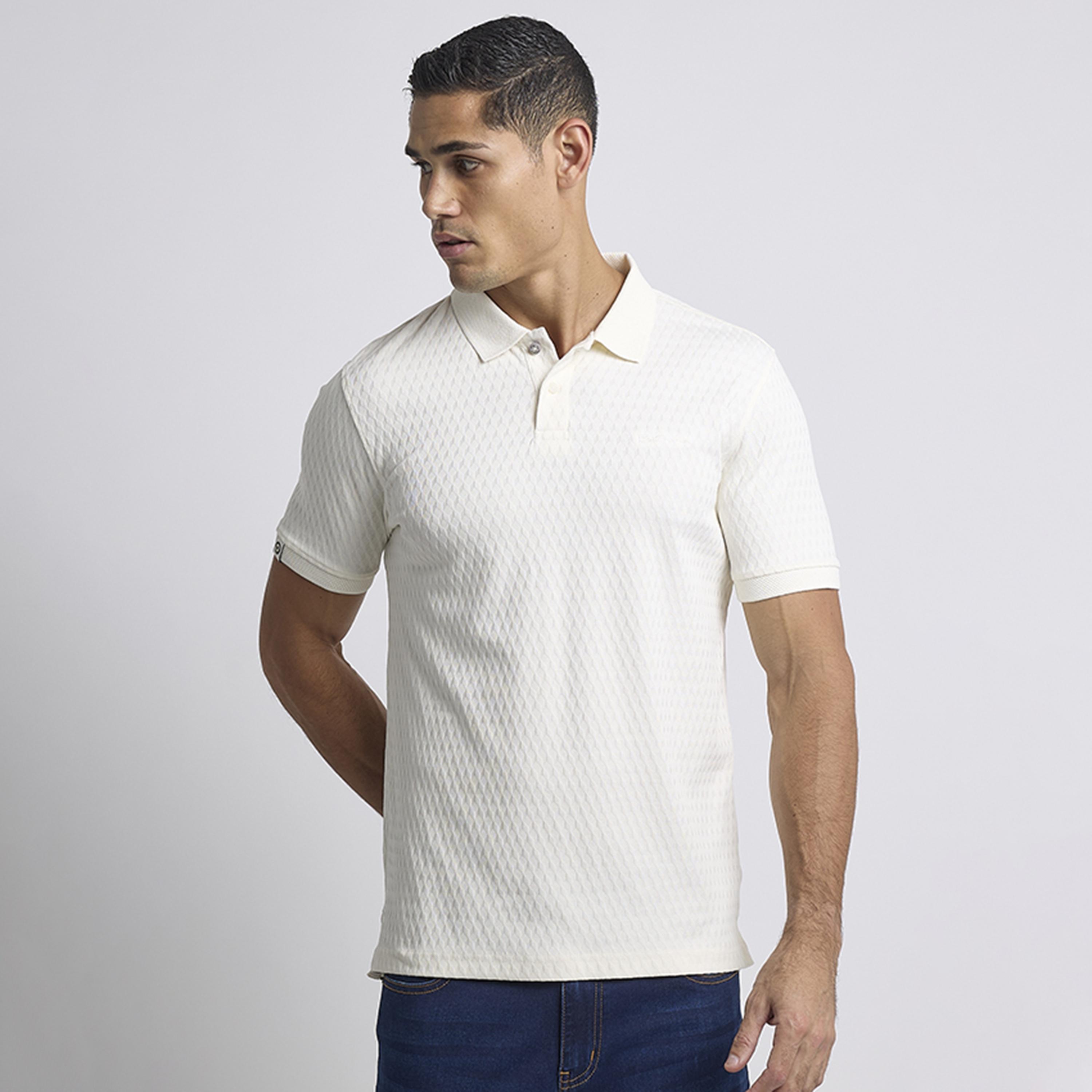 تيشيرت بولو رجالي منقوش بياقة وأكمام قصيرة من بن شيرمان-men-clothing-tshirtsandpolos-polos-image-5