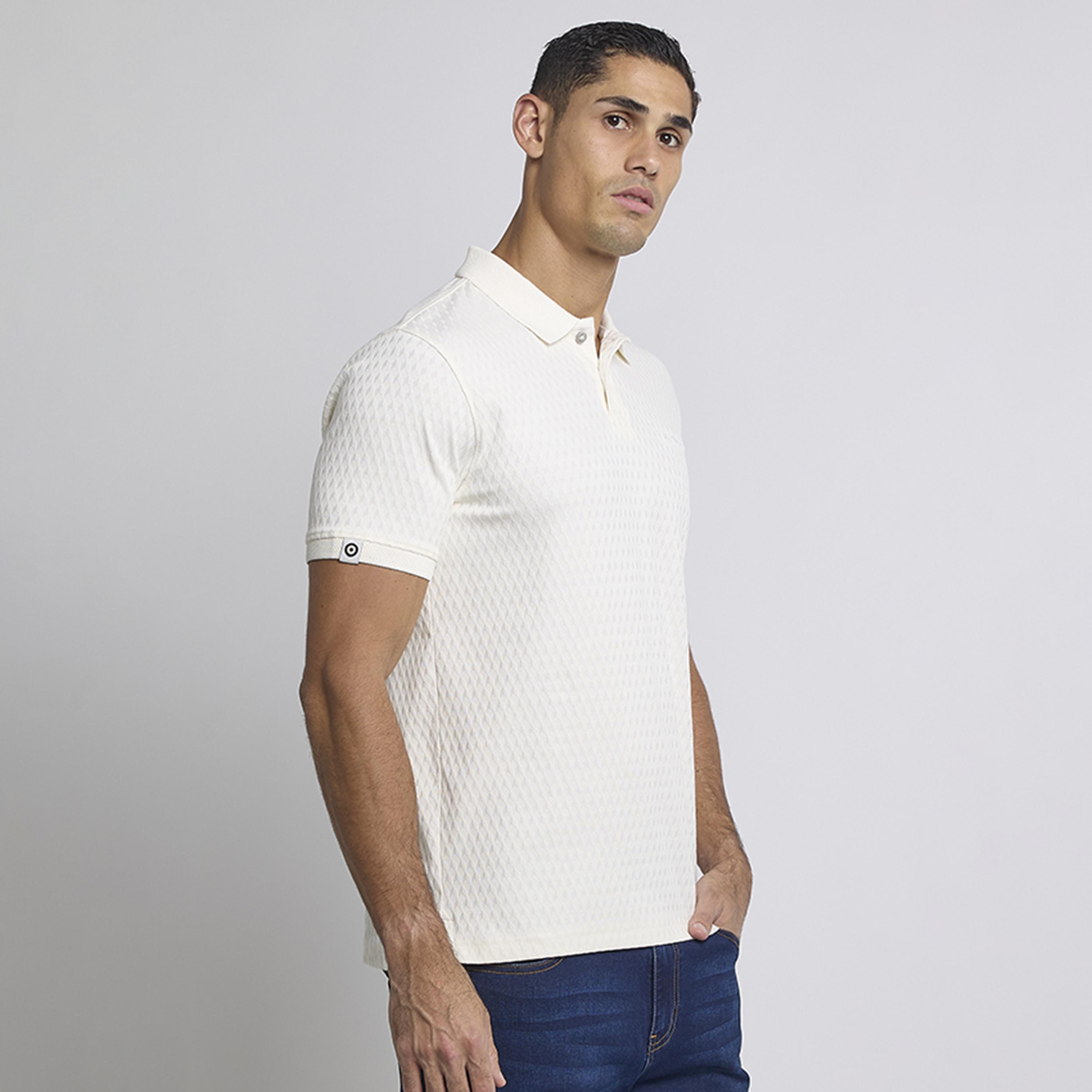 تيشيرت بولو رجالي منقوش بياقة وأكمام قصيرة من بن شيرمان-men-clothing-tshirtsandpolos-polos-image-6