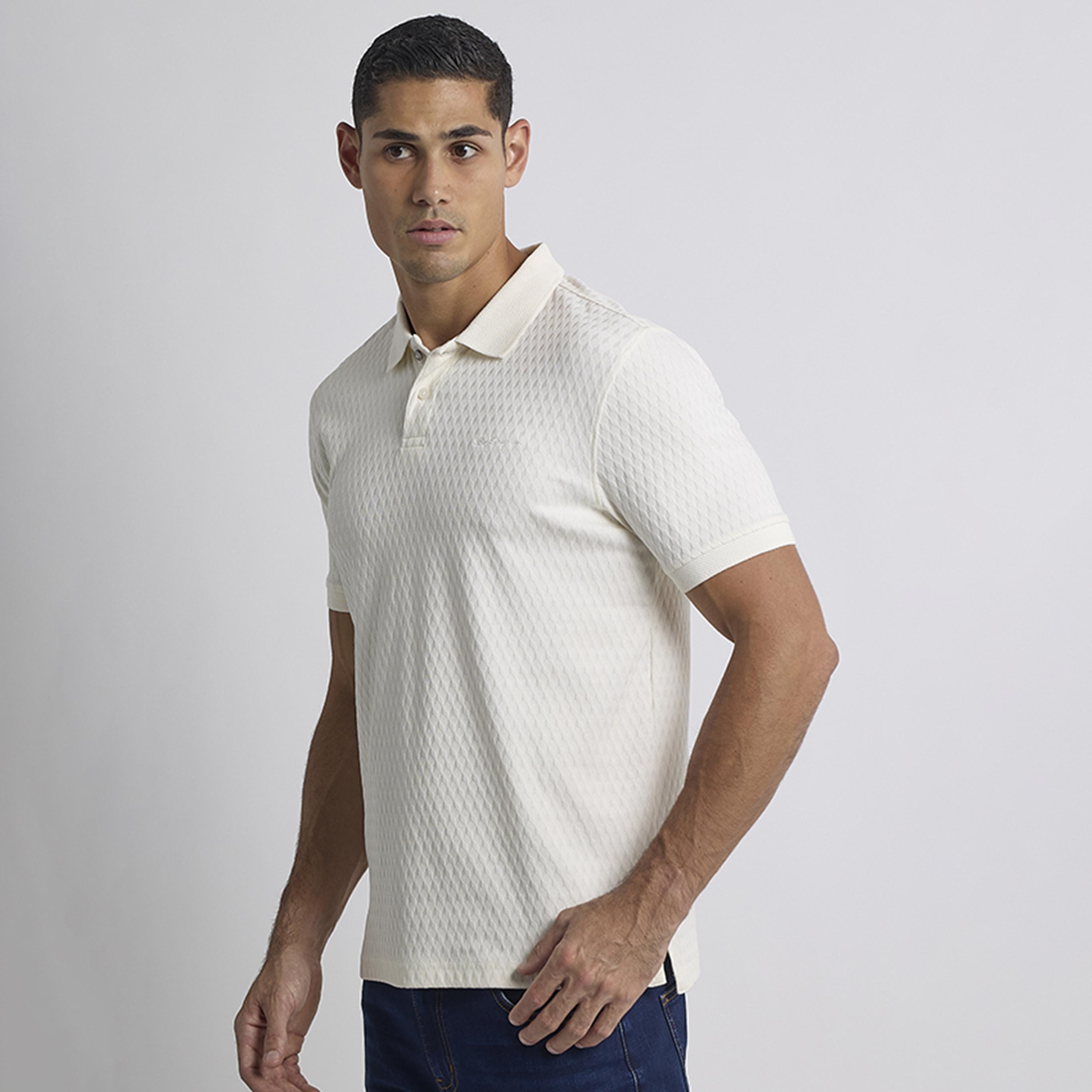 تيشيرت بولو رجالي منقوش بياقة وأكمام قصيرة من بن شيرمان-men-clothing-tshirtsandpolos-polos-image-7