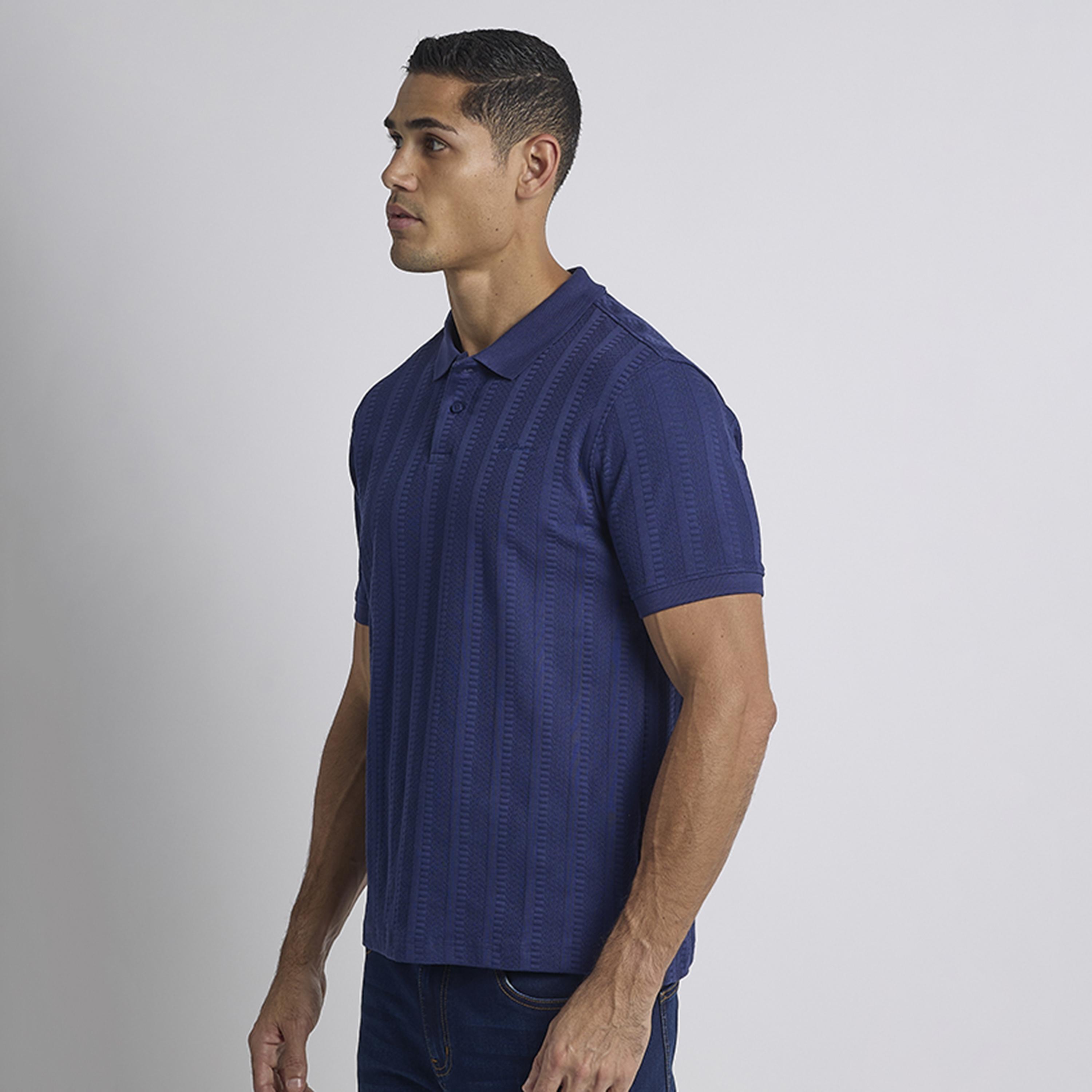 تيشيرت بولو رجالي منقوش بياقة وأكمام قصيرة من بن شيرمان-men-clothing-tshirtsandpolos-polos-image-7