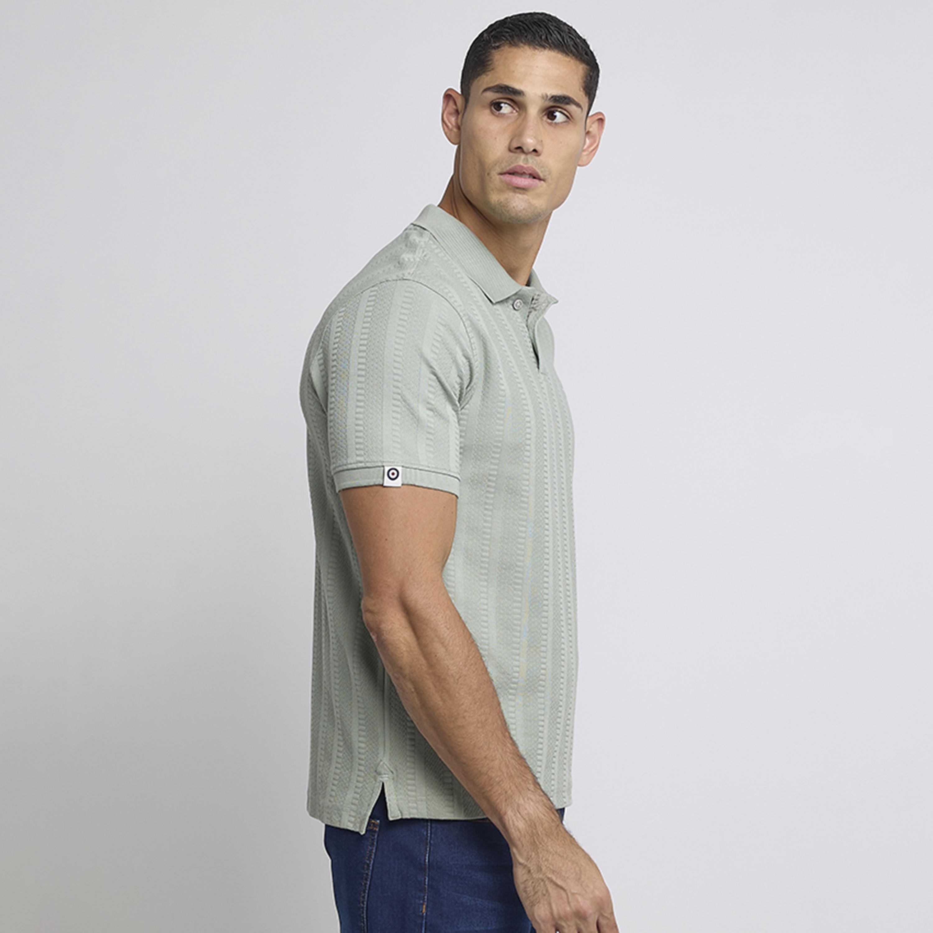 تيشيرت بولو رجالي منقوش بياقة وأكمام قصيرة من بن شيرمان-men-clothing-tshirtsandpolos-polos-image-2