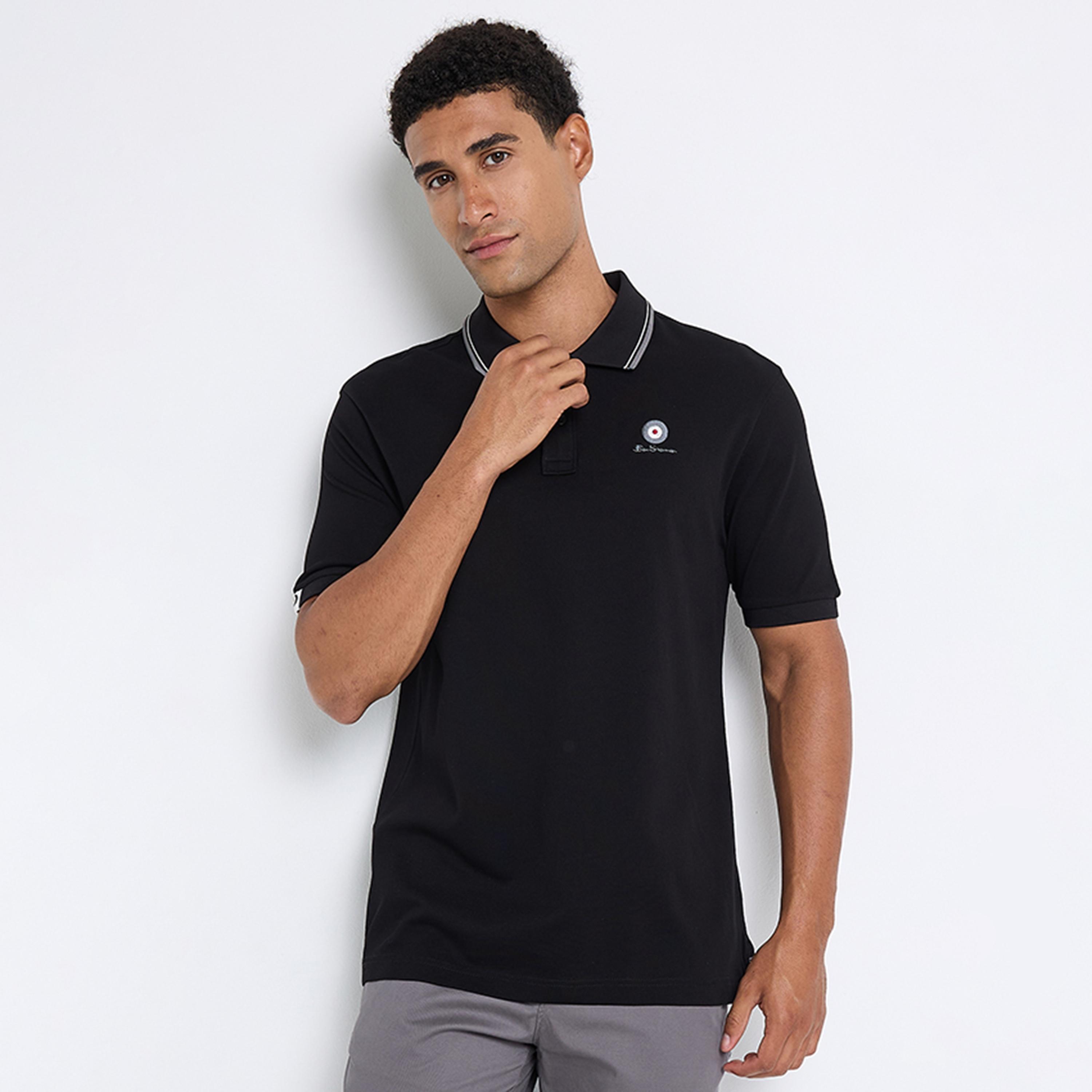 تيشيرت بولو رجالي سادة بياقة وأكمام قصيرة من بن شيرمان-men-clothing-tshirtsandpolos-polos-image-9