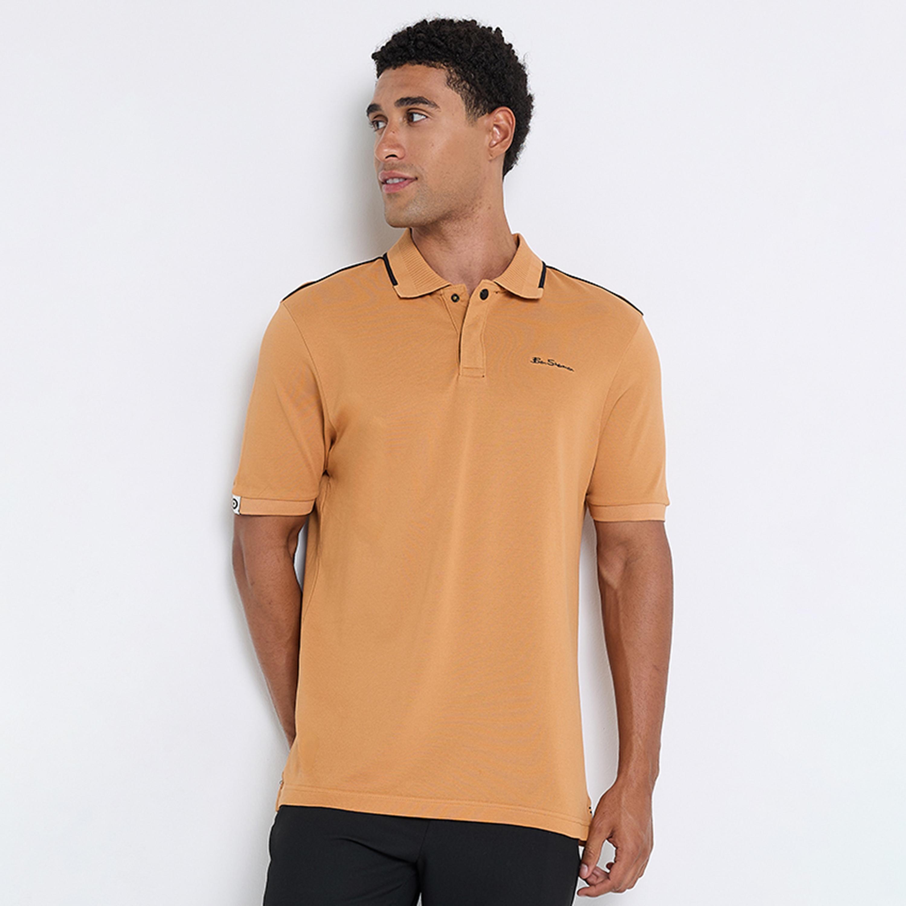 تيشيرت بولو رجالي سادة بياقة وأكمام قصيرة من بن شيرمان-men-clothing-tshirtsandpolos-polos-image-9