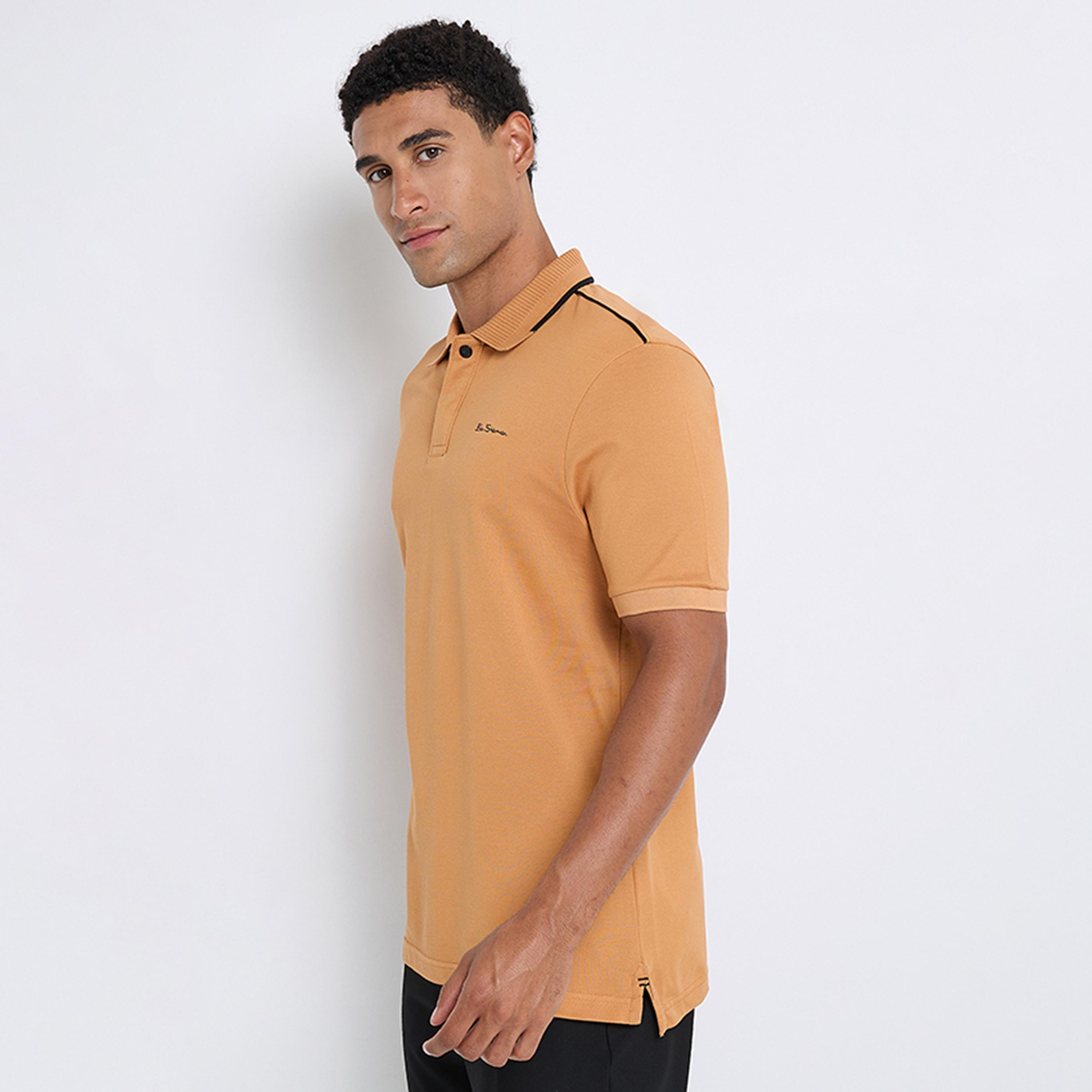 تيشيرت بولو رجالي سادة بياقة وأكمام قصيرة من بن شيرمان-men-clothing-tshirtsandpolos-polos-image-11