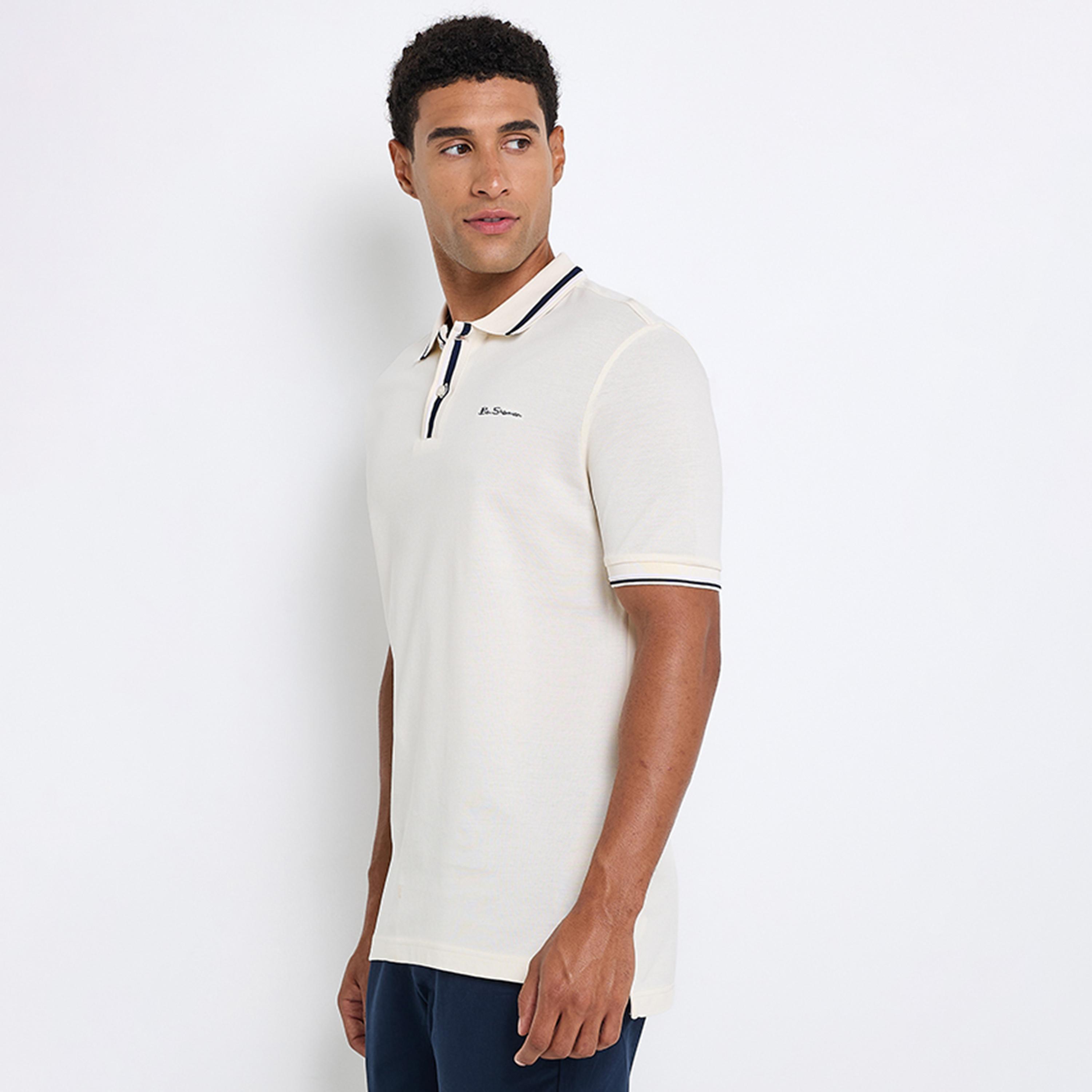 تيشيرت بولو رجالي سادة بياقة وأكمام قصيرة من بن شيرمان-men-clothing-tshirtsandpolos-polos-image-11