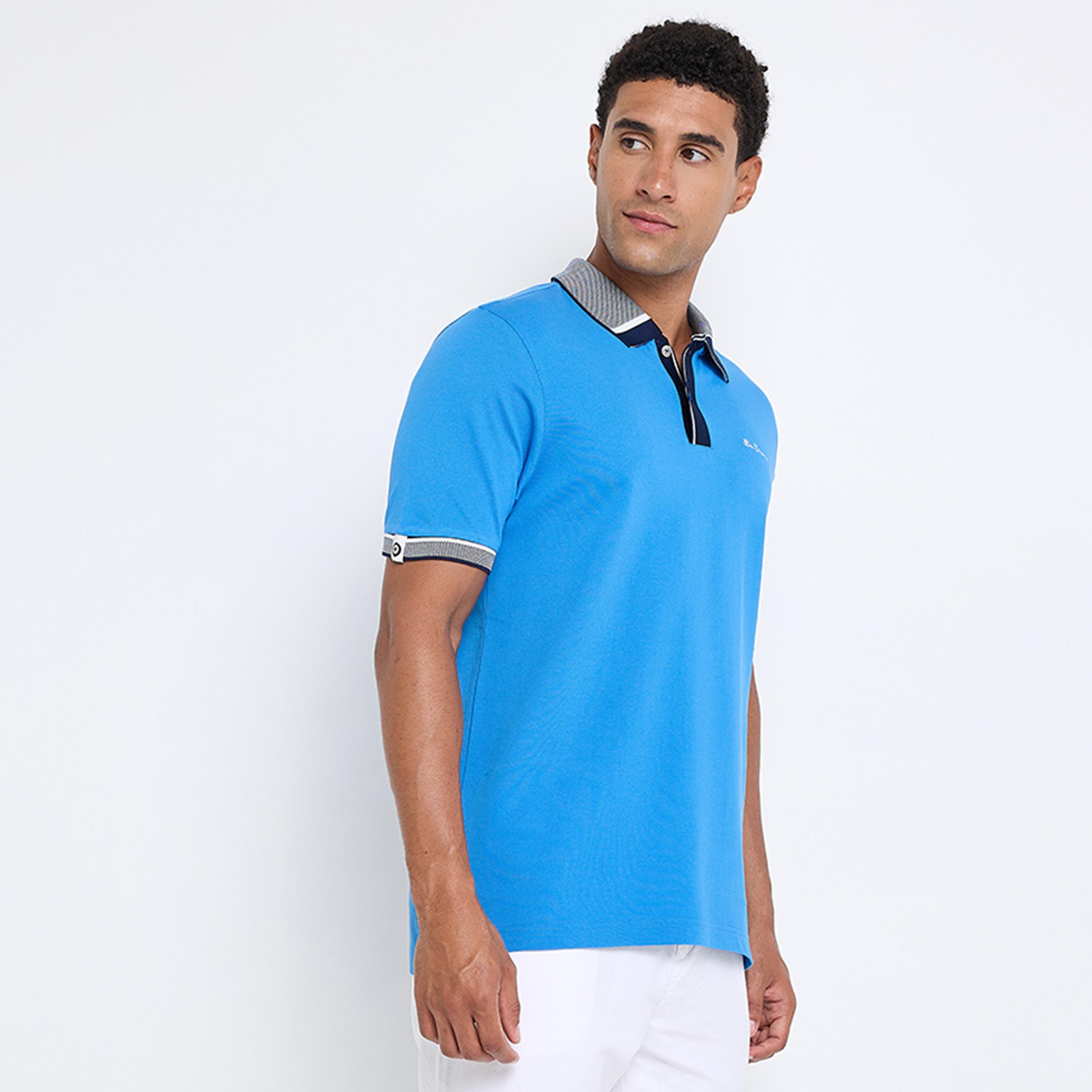 Ben Sherman Plain Collared Short Sleeves Men's Polo T-Shirt-men-clothing-tshirtsandpolos-polos-image-5