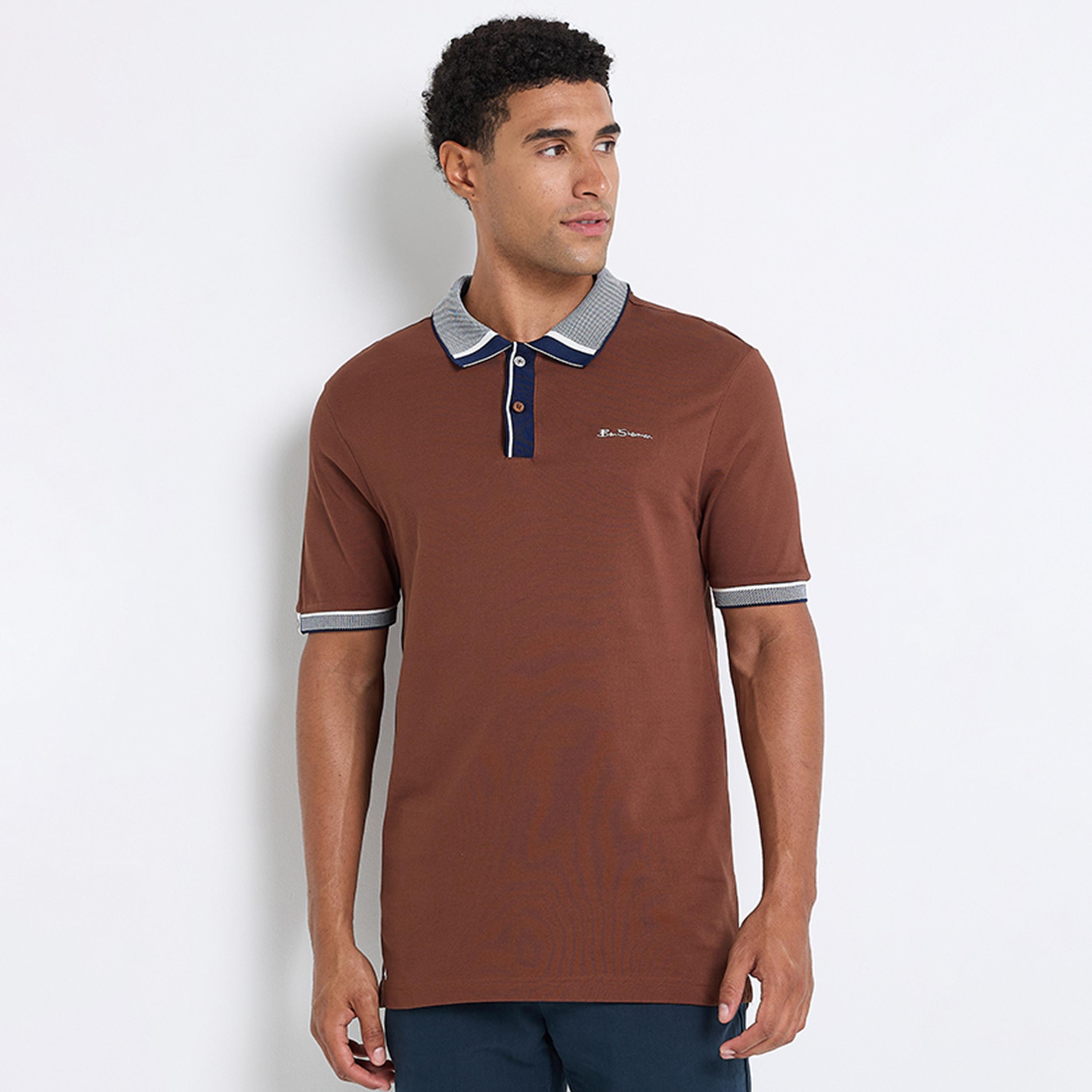 BEN SHERMAN Plain Collared Short Sleeves Men's Polo T-Shirt-men-clothing-tshirtsandpolos-polos-image-5