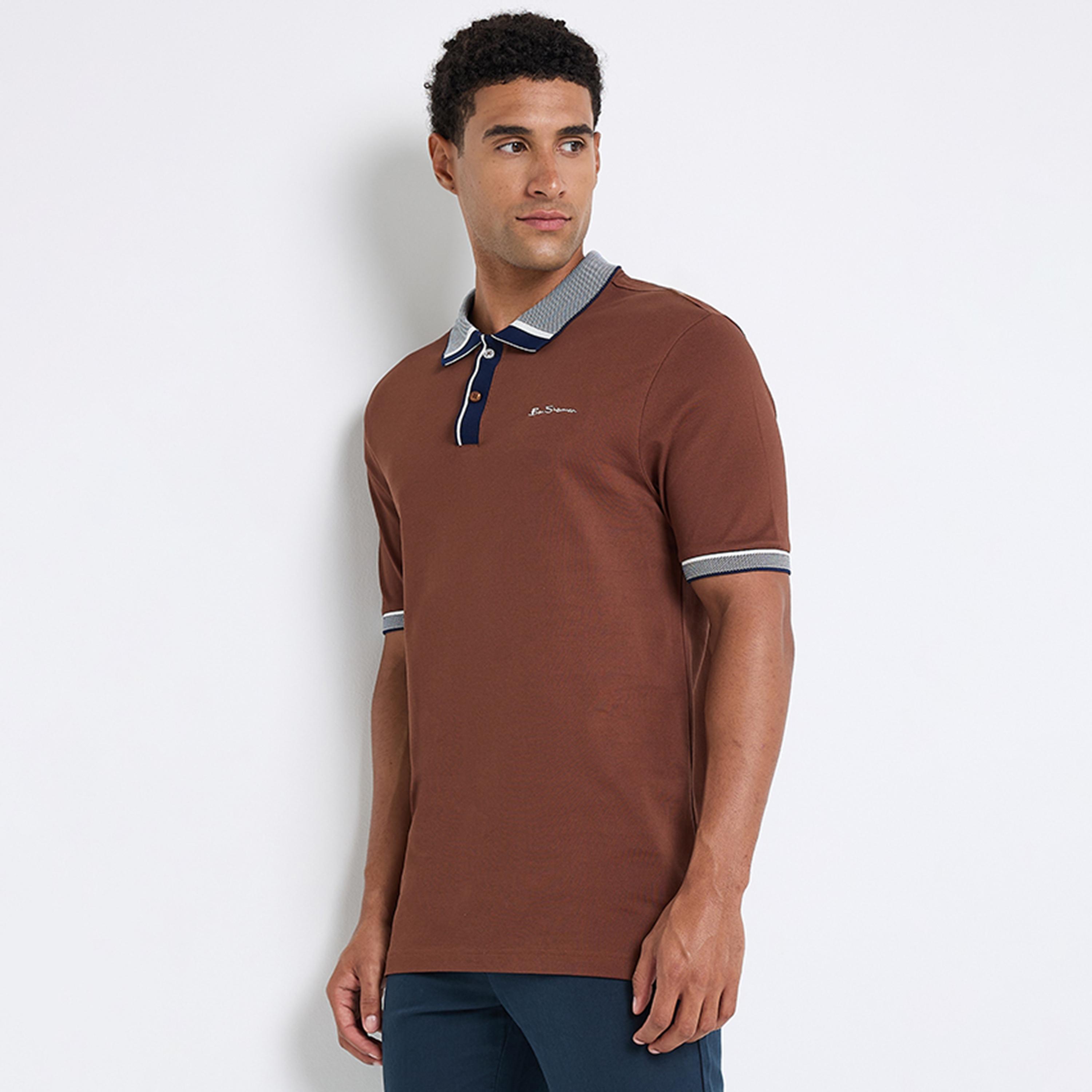 BEN SHERMAN Plain Collared Short Sleeves Men's Polo T-Shirt-men-clothing-tshirtsandpolos-polos-image-7