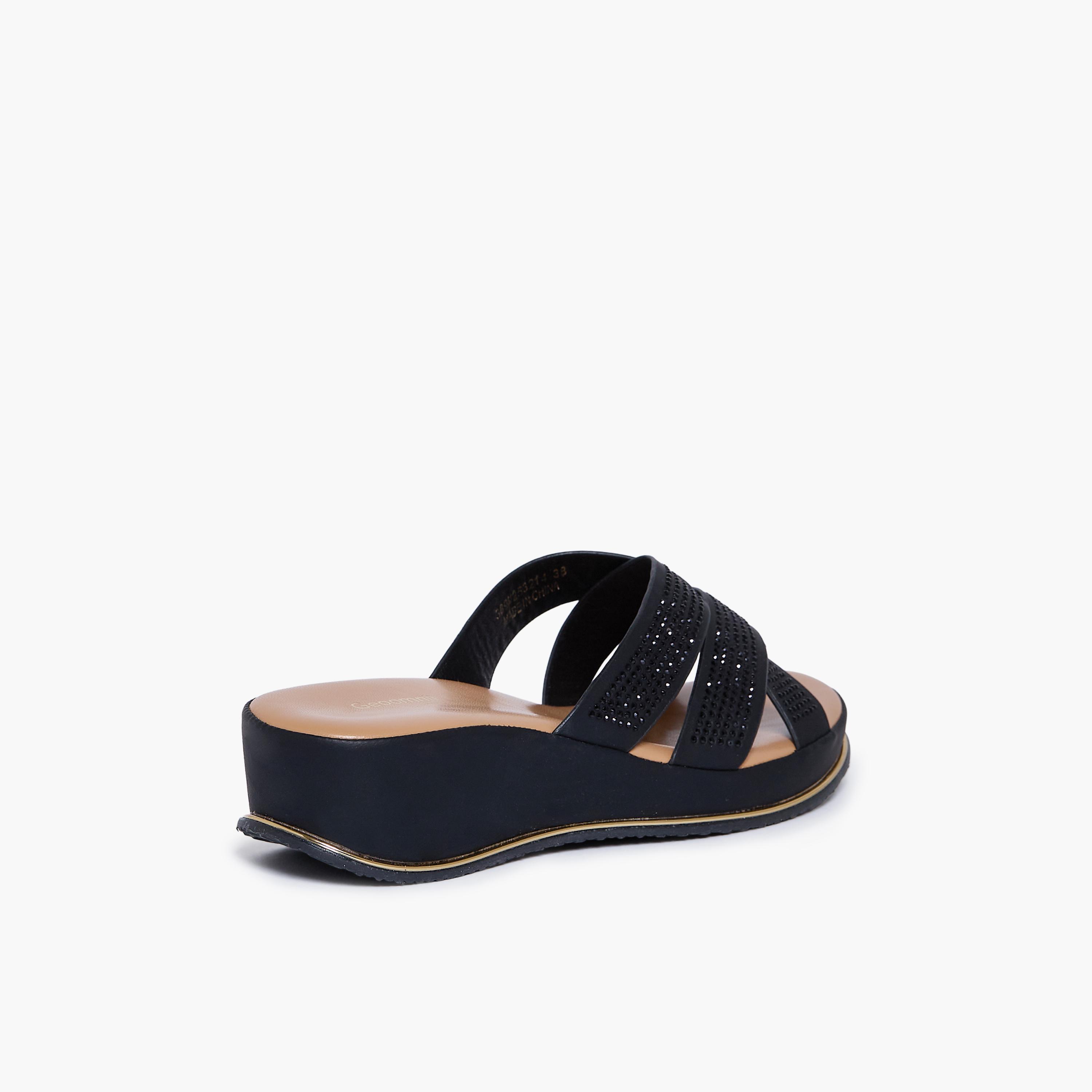 جيومني - صندل كيمبرلي1 سهل الارتداء بكعب إسفيني للنساء | M253214-BLACK-women-shoes-sandals-heeled-image-5