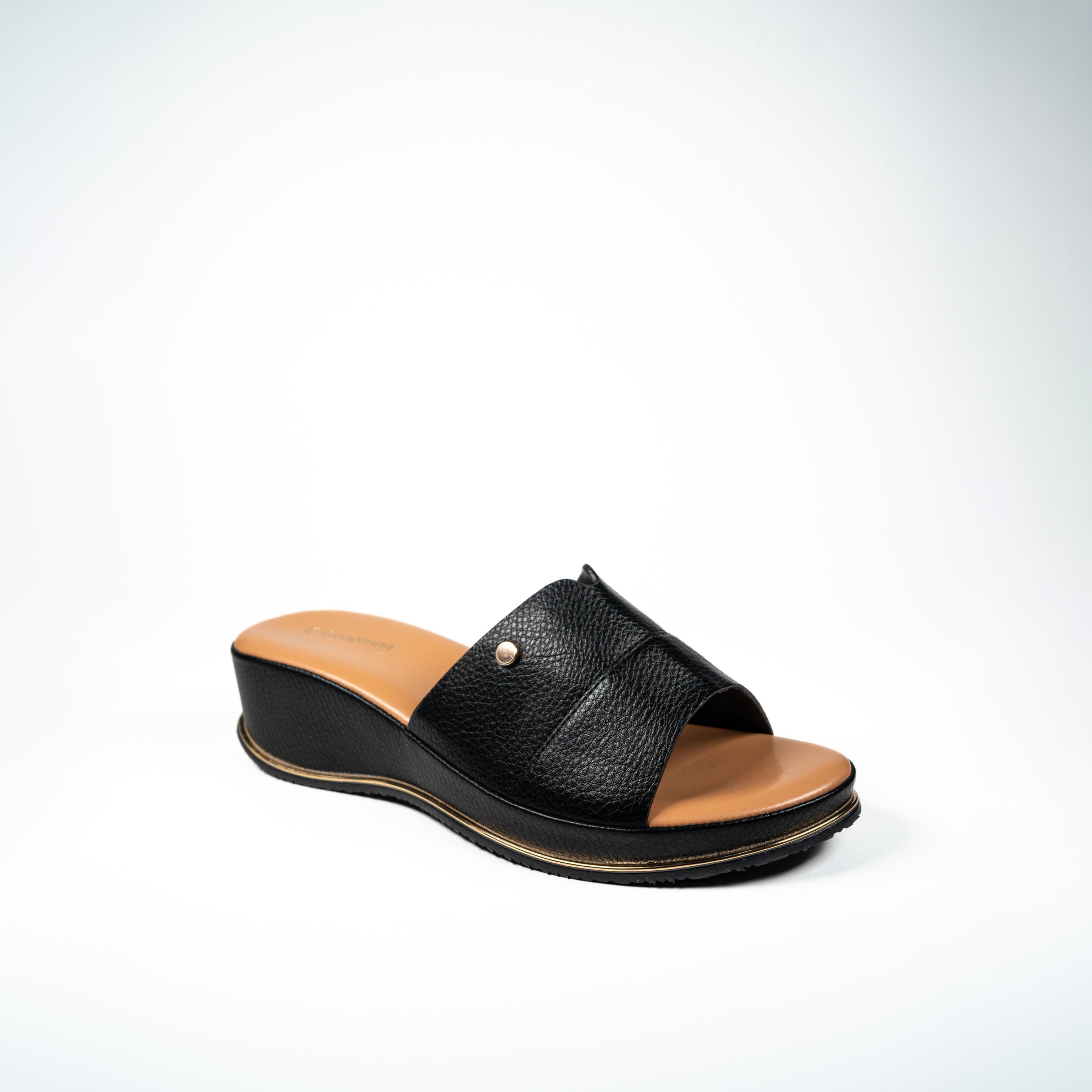 جيومني - صندل بيس سهل الارتداء بكعب إسفيني للنساء | M253216-BLACK-women-shoes-sandals-heeled-image-1