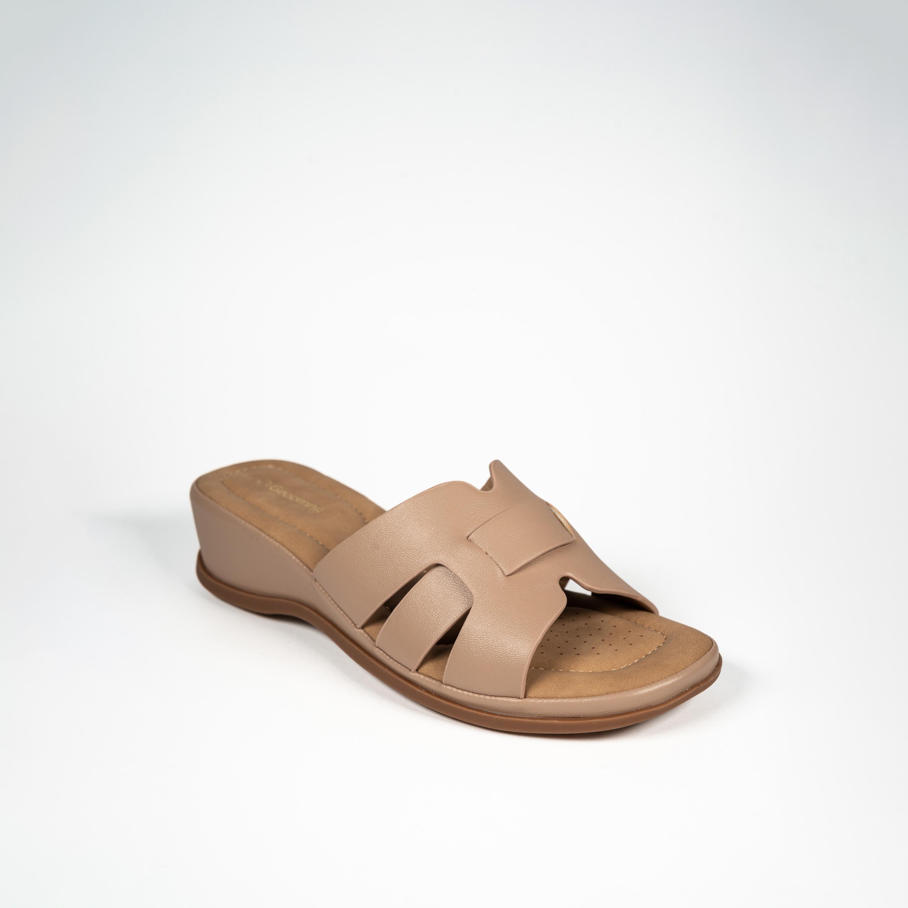 جيومني - صندل تيك سهل الارتداء بكعب إسفيني للنساء | M253220-NUDE-women-shoes-sandals-heeled-image-1