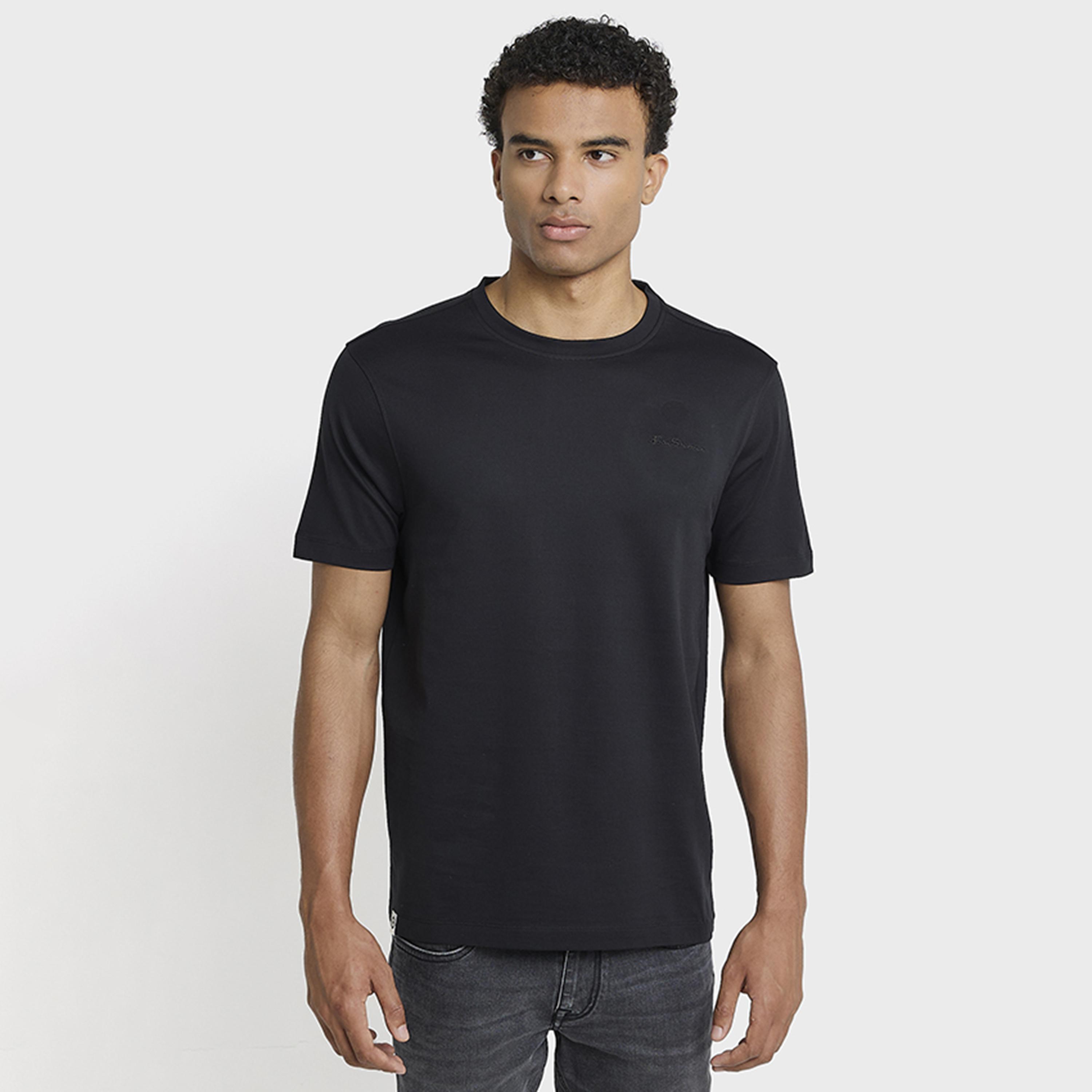 BEN SHERMAN Plain Crew Neck Short Sleeves Men's T-Shirt-men-clothing-tshirtsandpolos-tshirts-image-1