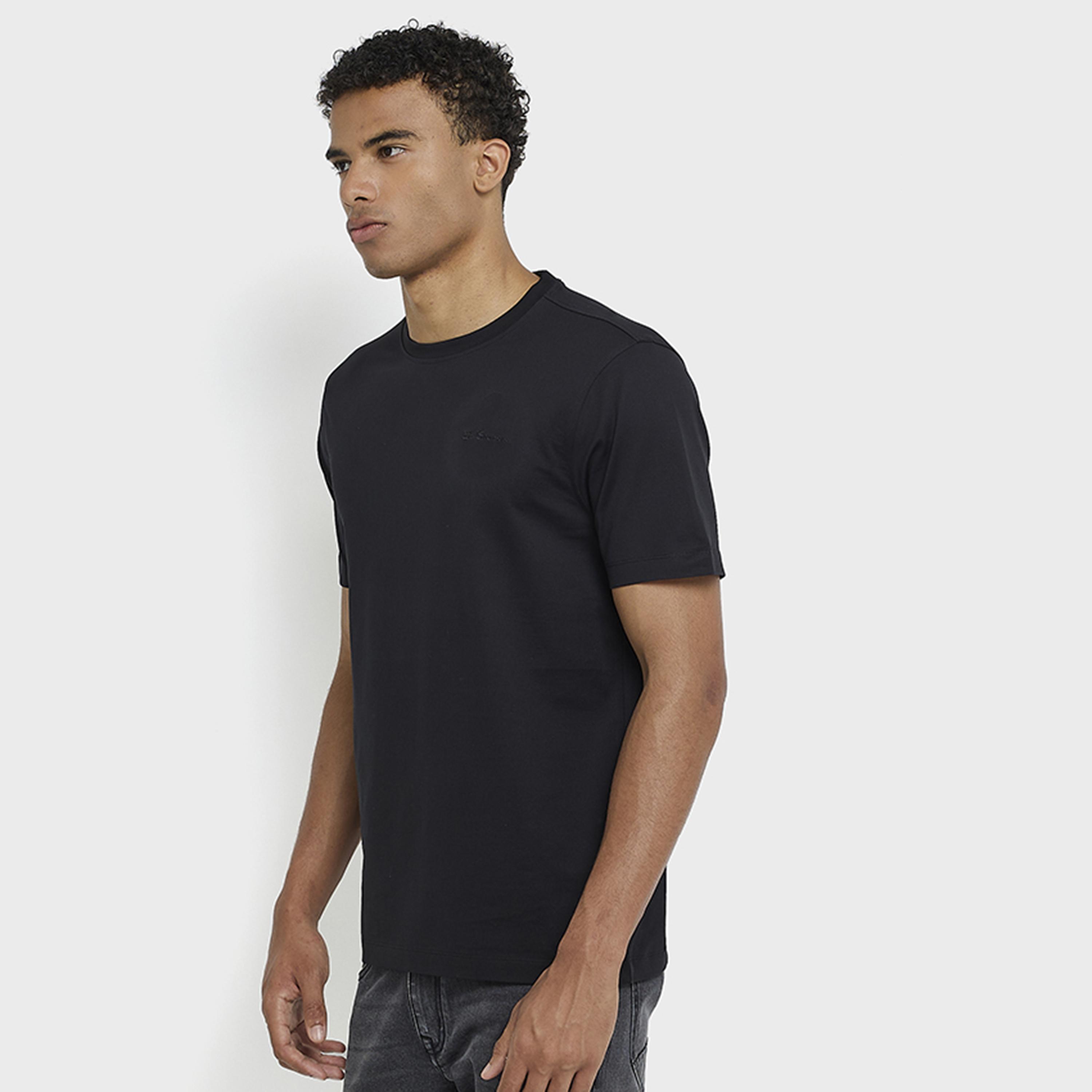 BEN SHERMAN Plain Crew Neck Short Sleeves Men's T-Shirt-men-clothing-tshirtsandpolos-tshirts-image-3