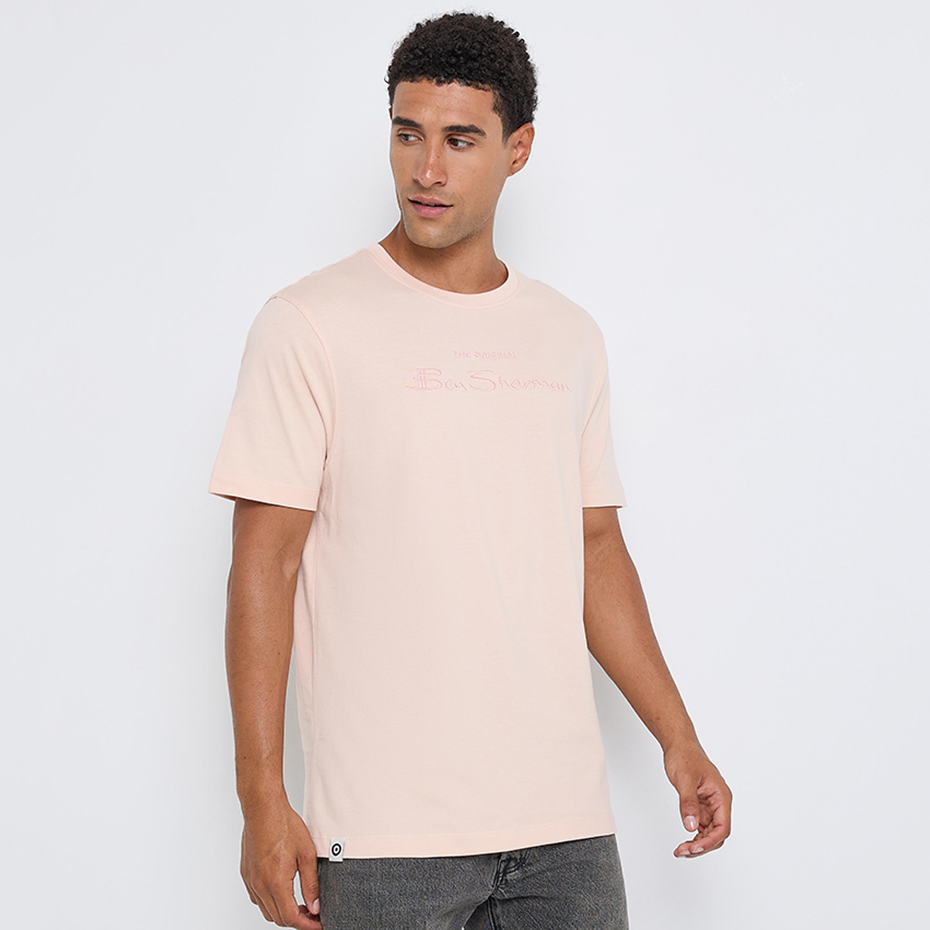 Ben Sherman Embroidered Crew Neck Short Sleeves Men's T-Shirt-men-clothing-tshirtsandpolos-tshirts-image-1