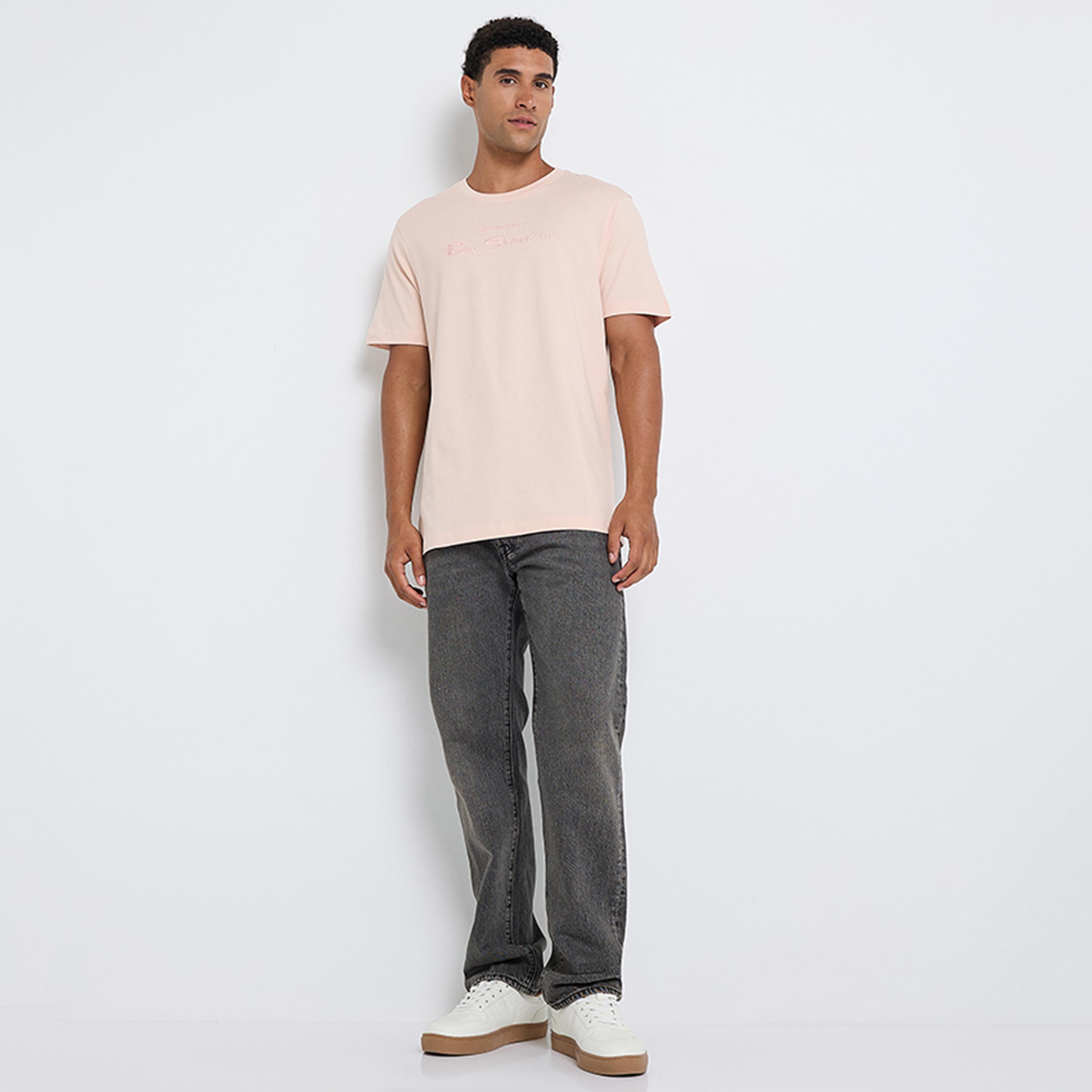 Ben Sherman Embroidered Crew Neck Short Sleeves Men's T-Shirt-men-clothing-tshirtsandpolos-tshirts-image-2