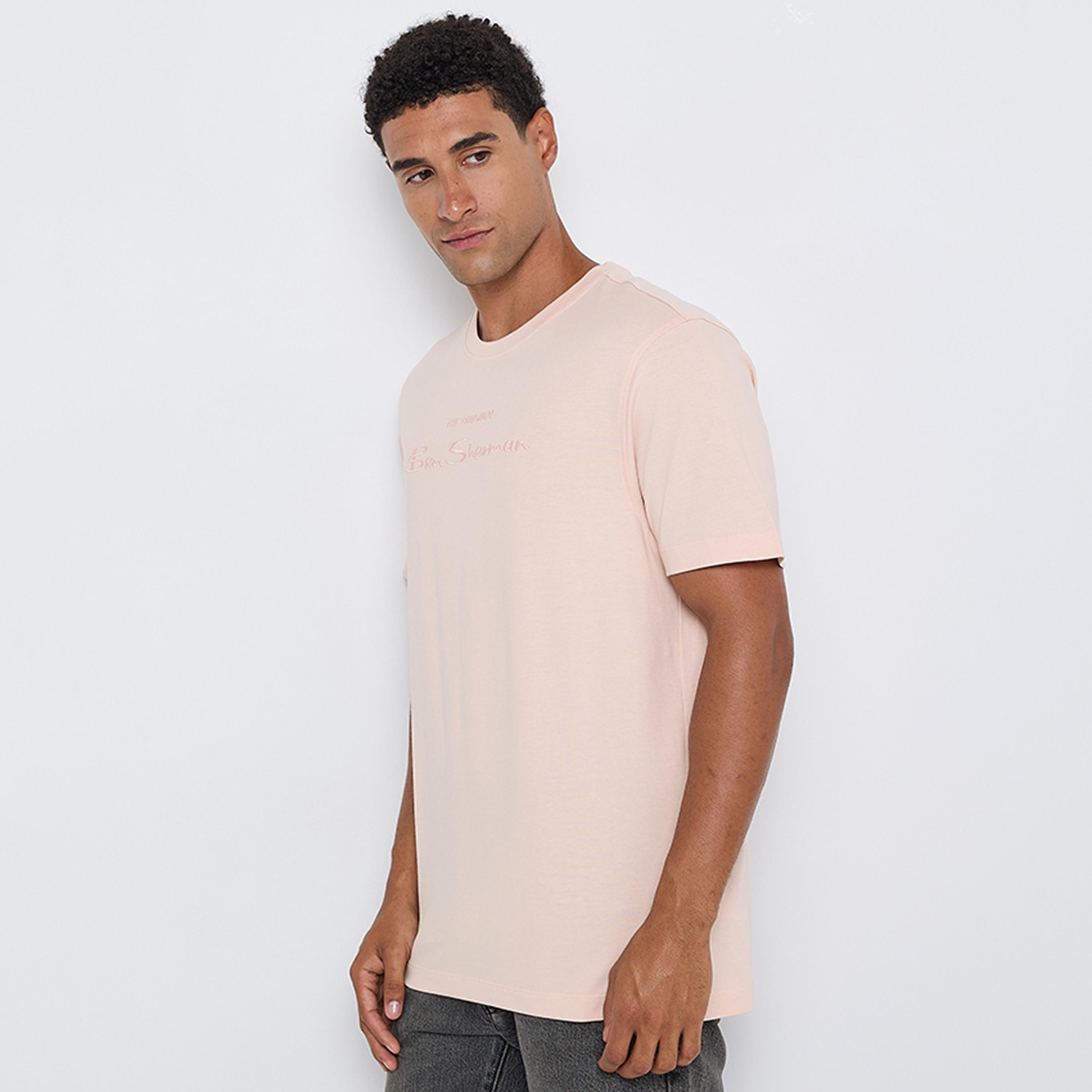 Ben Sherman Embroidered Crew Neck Short Sleeves Men's T-Shirt-men-clothing-tshirtsandpolos-tshirts-image-3