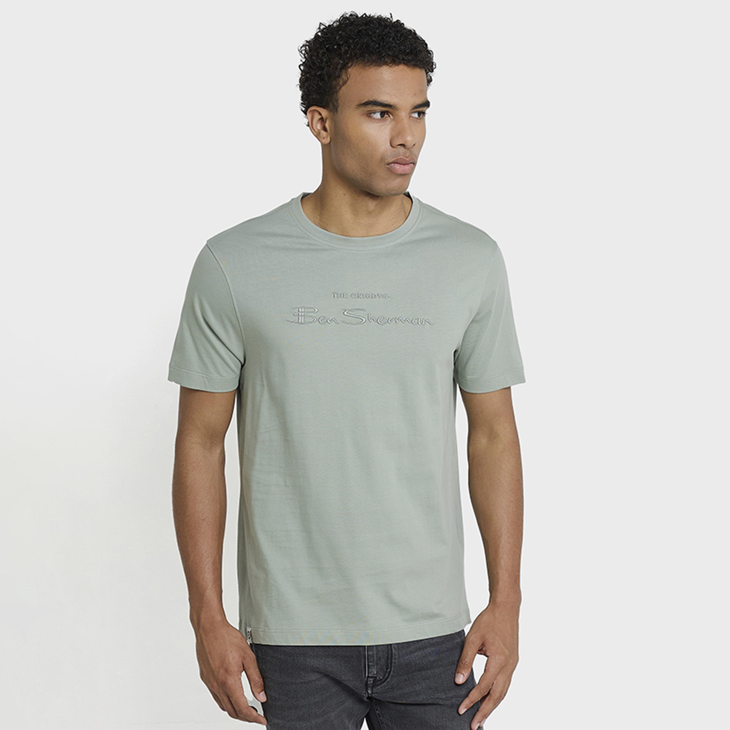 BEN SHERMAN Text-Print Crew Neck Short Sleeves Men's T-Shirt-men-clothing-tshirtsandpolos-tshirts-image-1