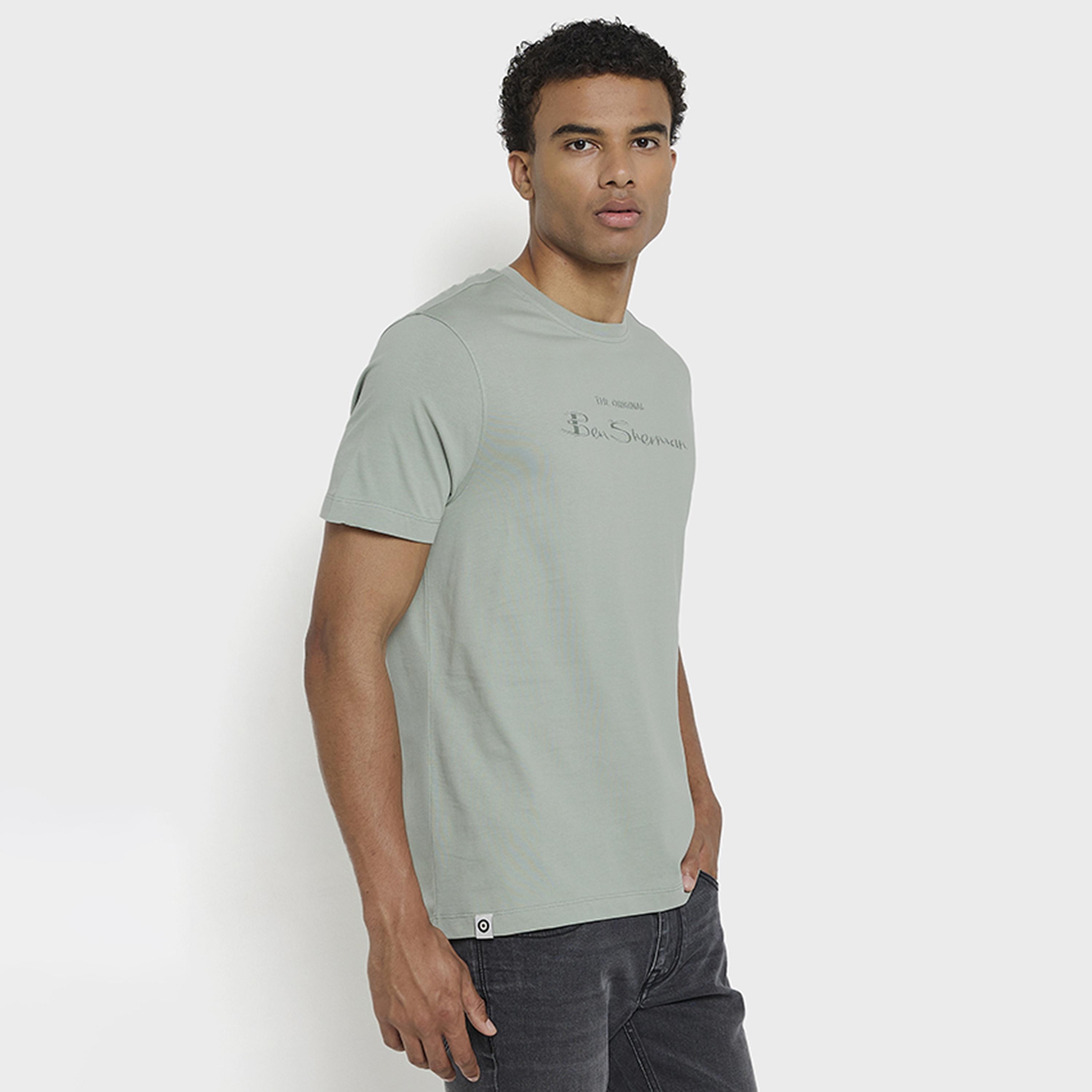 BEN SHERMAN Text-Print Crew Neck Short Sleeves Men's T-Shirt-men-clothing-tshirtsandpolos-tshirts-image-2