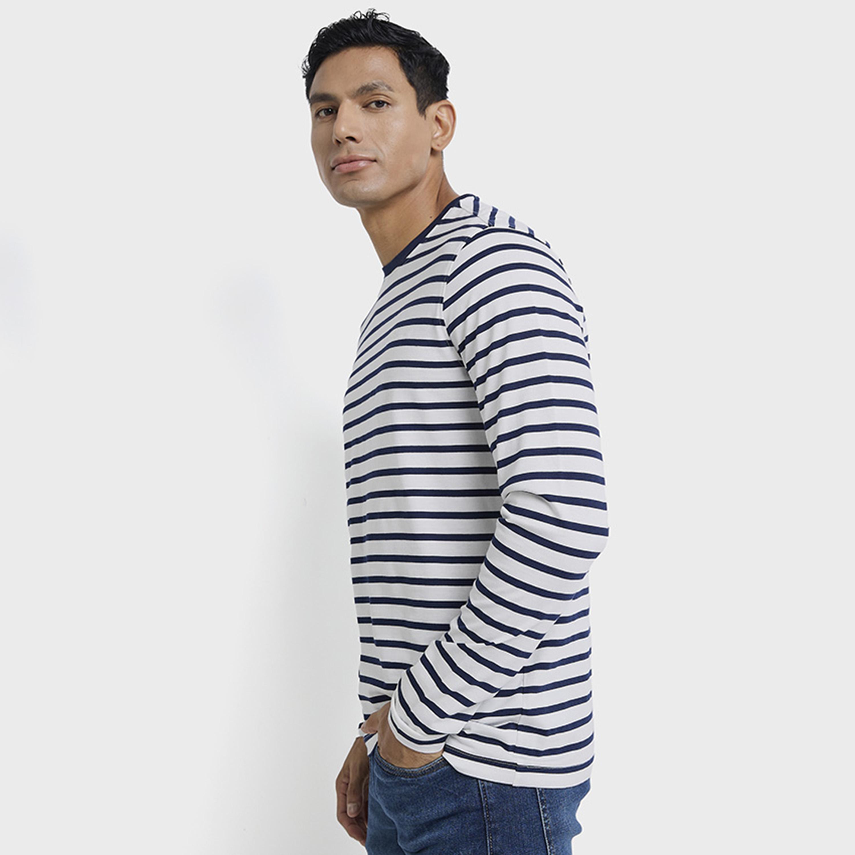 تي شيرت رجالي مخطط بياقة دائرية وأكمام طويلة من بن شيرمان-men-clothing-tshirtsandpolos-tshirts-image-7